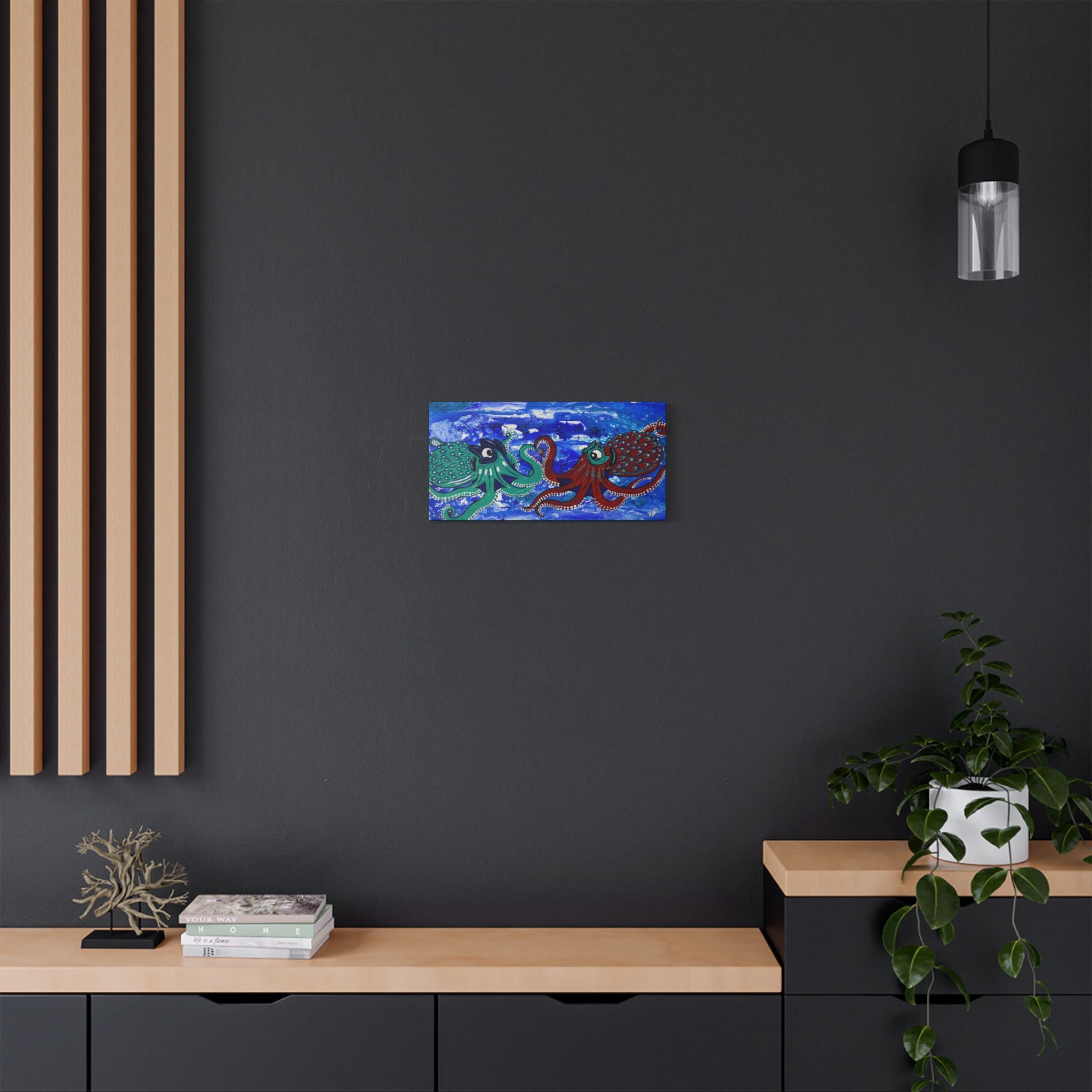 "Liquid Love" By Kai Gentile Octopus Reproduced On Gallery Wrapped Canvas