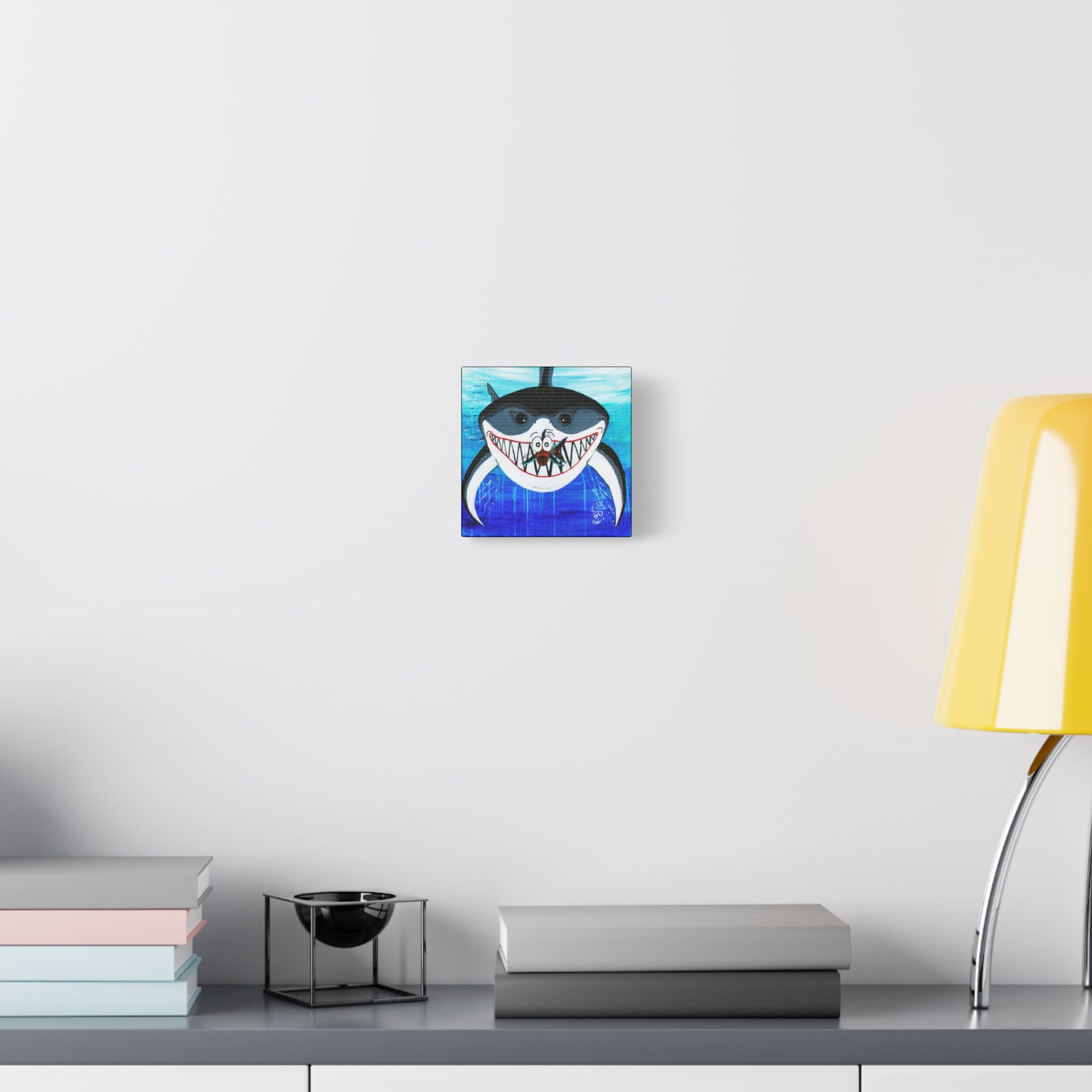 "Shark & Little Fishy" By Kai Gentile Reproduced On Gallery Wrapped Canvas