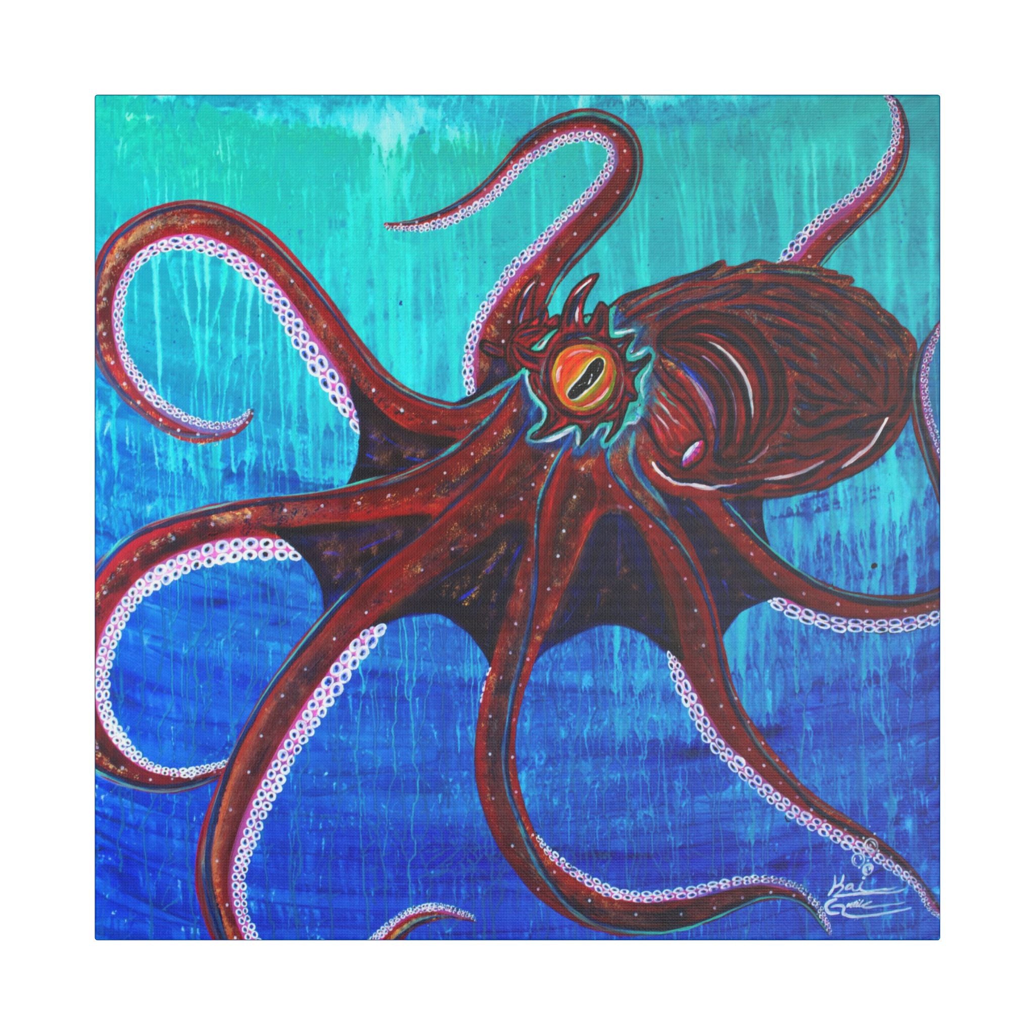 "Funky Octopoda" By Kai Gentile Reproduced On Gallery Wrapped Canvas