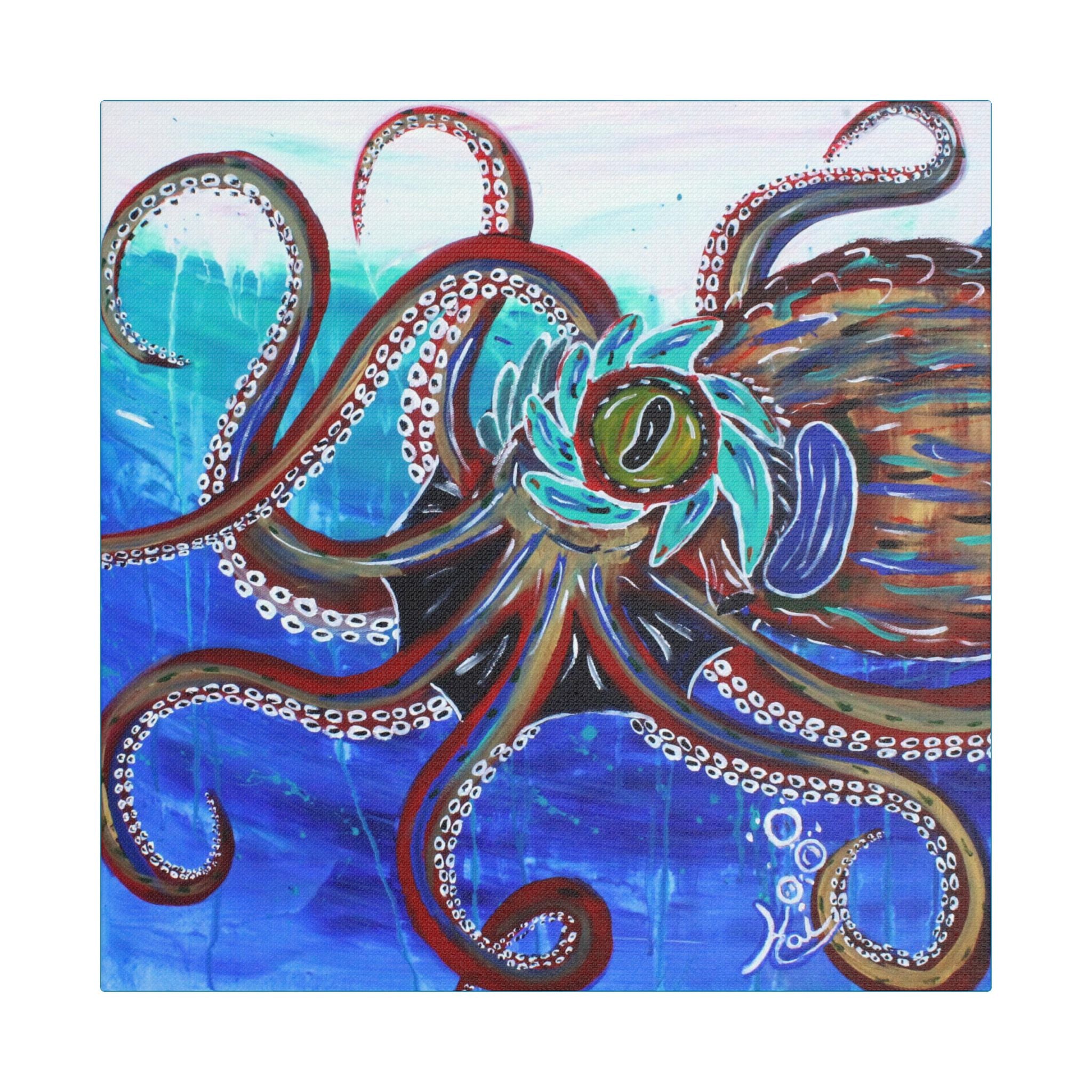 "Octopoda II" By Kai Gentile Reproduced On Gallery Wrapped Canvas