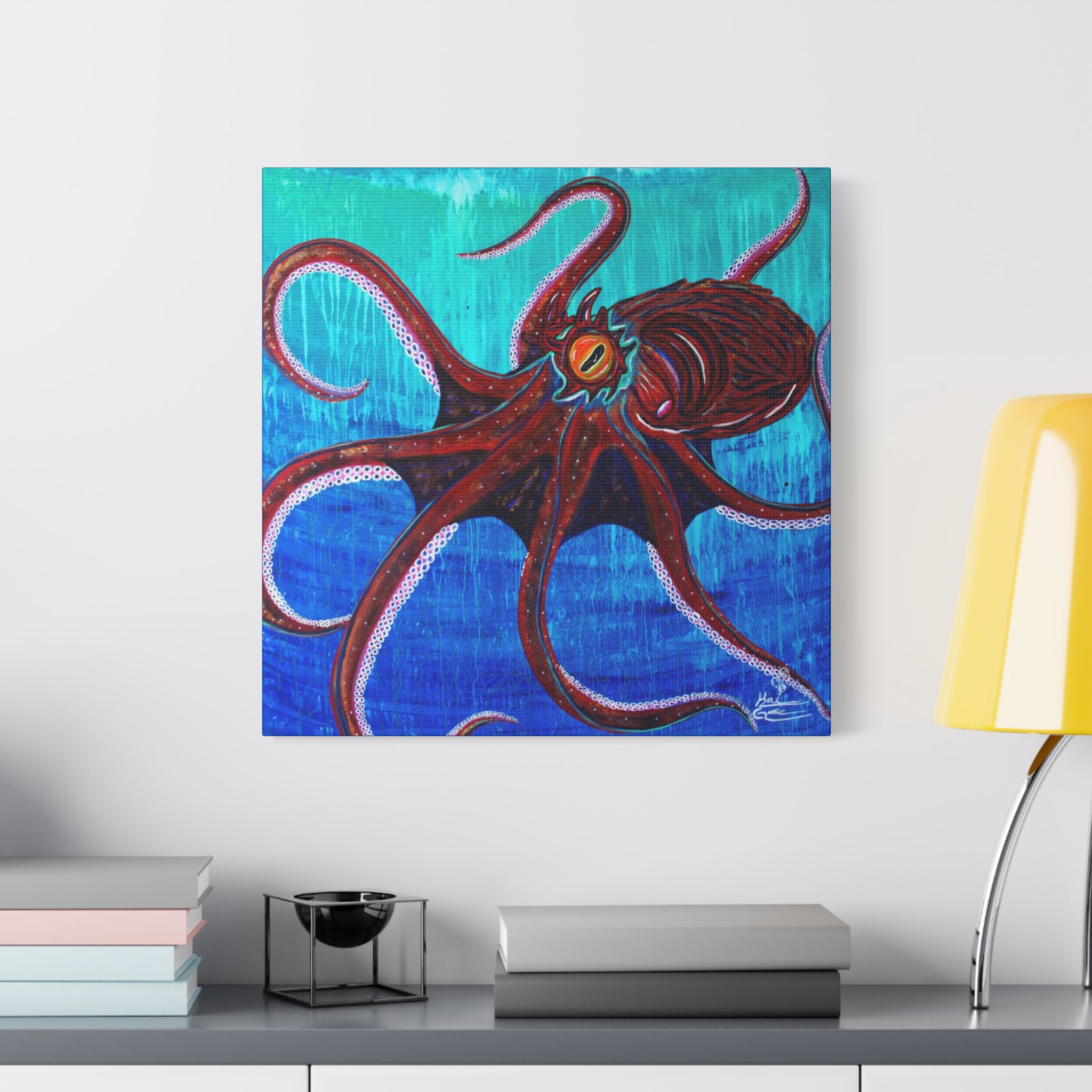 "Funky Octopoda" By Kai Gentile Reproduced On Gallery Wrapped Canvas