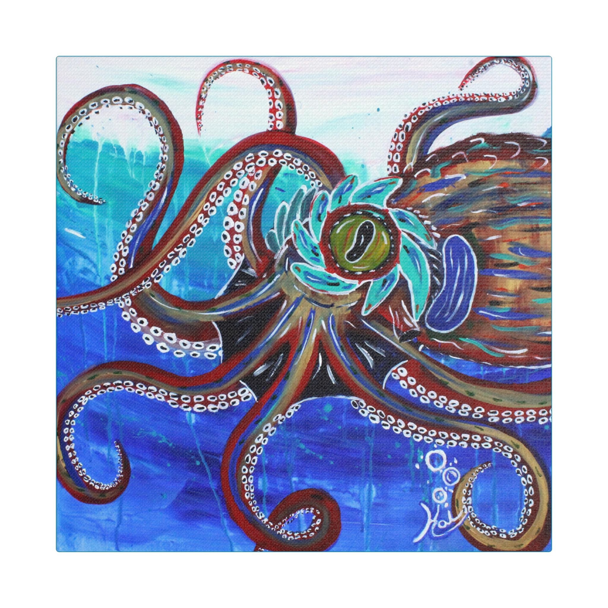 "Octopoda II" By Kai Gentile Reproduced On Gallery Wrapped Canvas