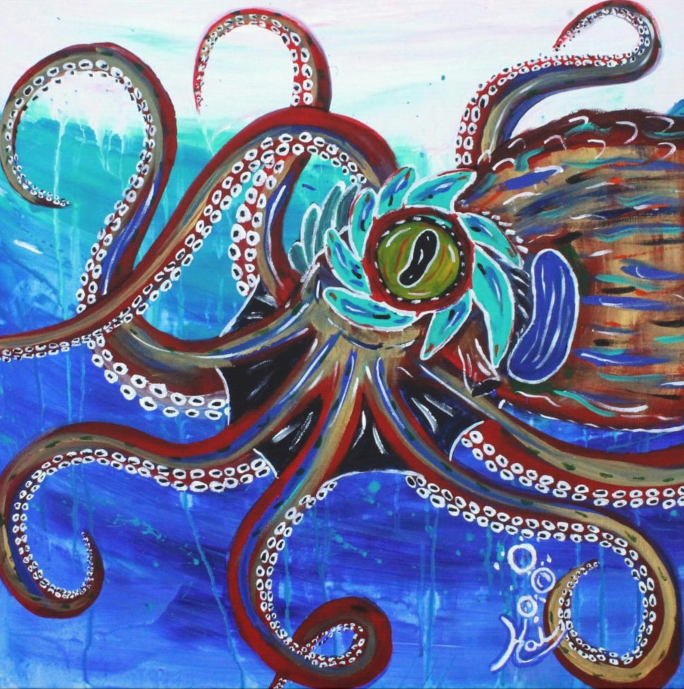 SOLD "Octopus II" By Kai Gentile Original Painting