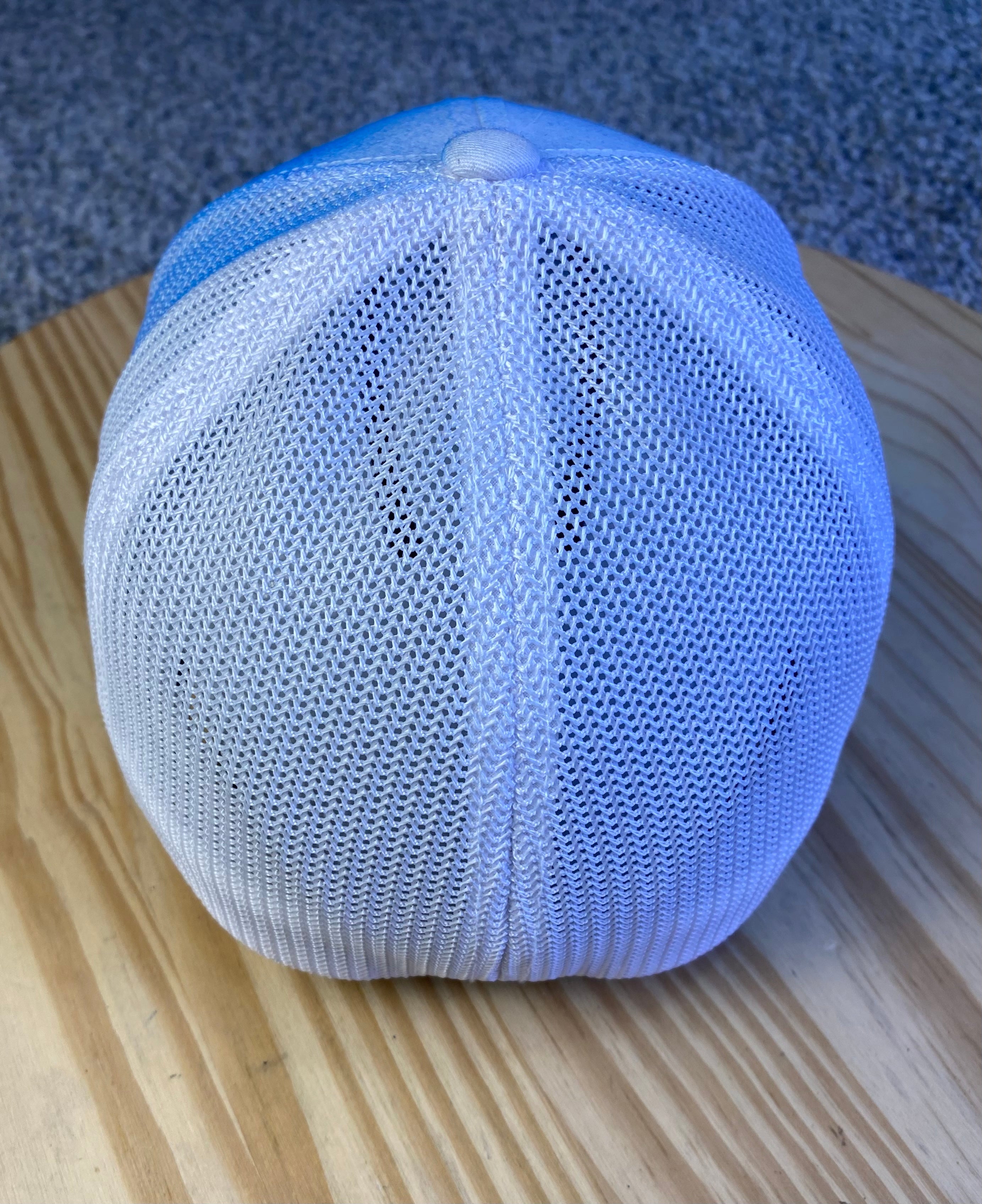 Nautilis Hat, White, Original Hand Painted, FlexFit