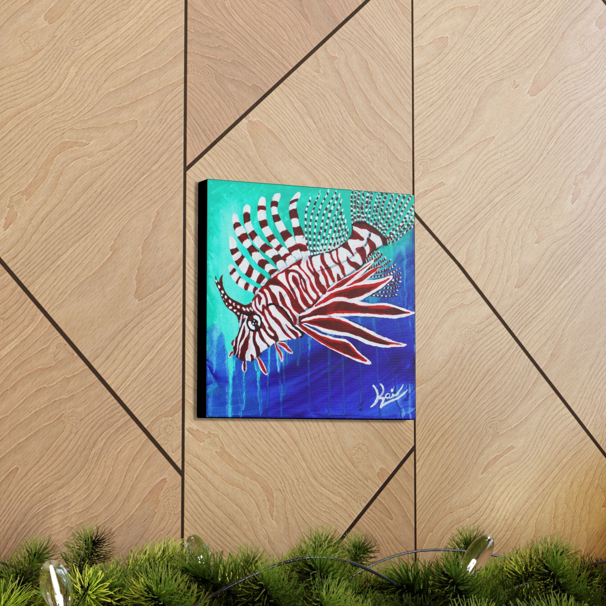 "Lionfish" By Kai Gentile Reproduced On Gallery Wrapped Canvas