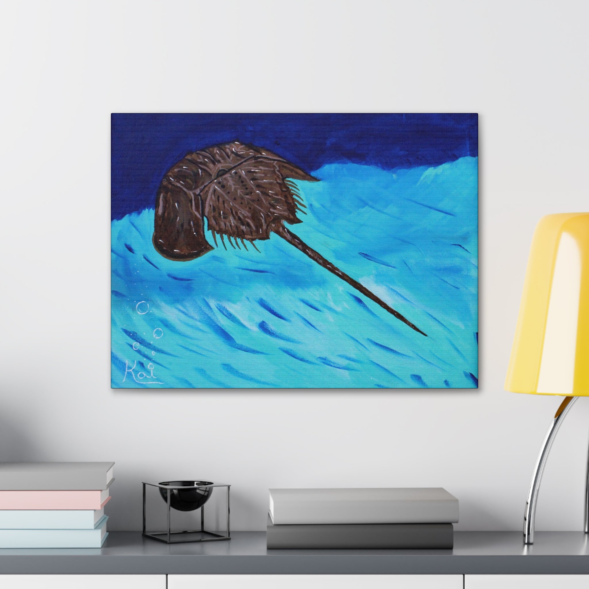 "Horseshoe Crab" By Kai Gentile Reproduced On Gallery Wrapped Canvas