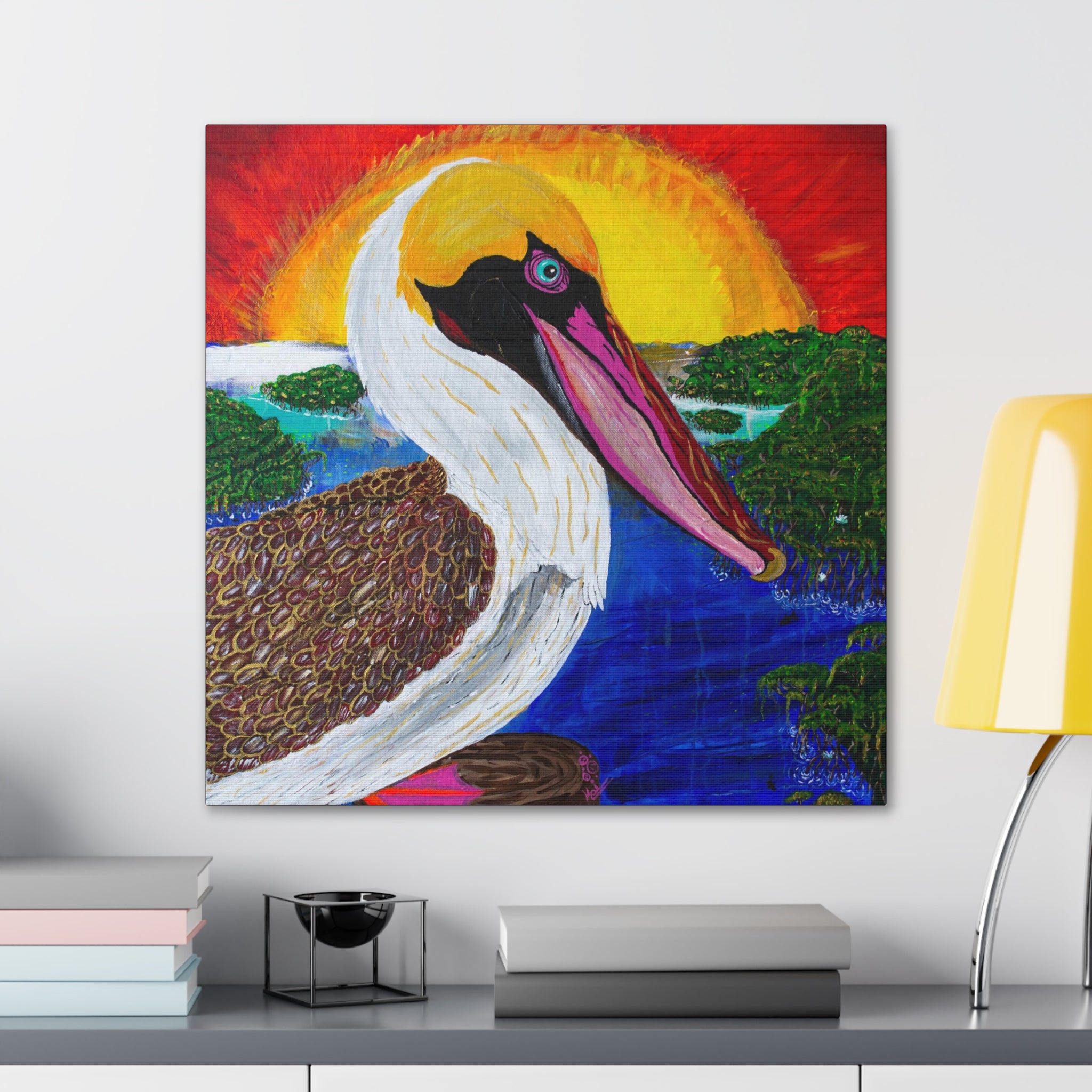 "Pelican Sun Grove" By Kai Gentile Reproduced On Gallery Wrapped Canvas