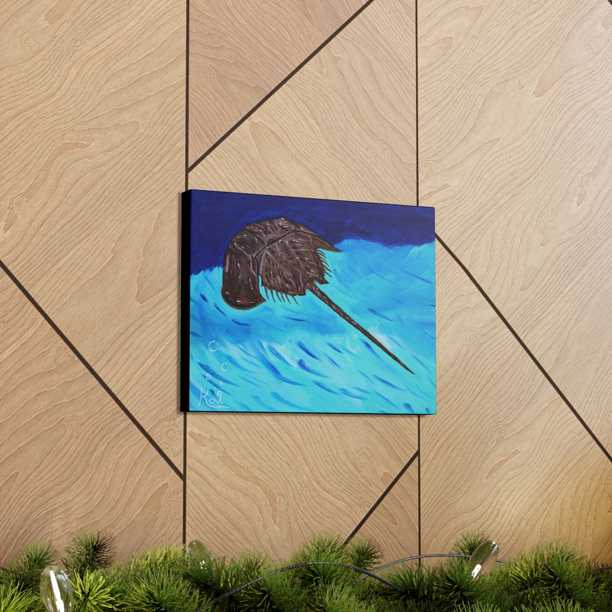 "Horseshoe Crab" By Kai Gentile Reproduced On Gallery Wrapped Canvas