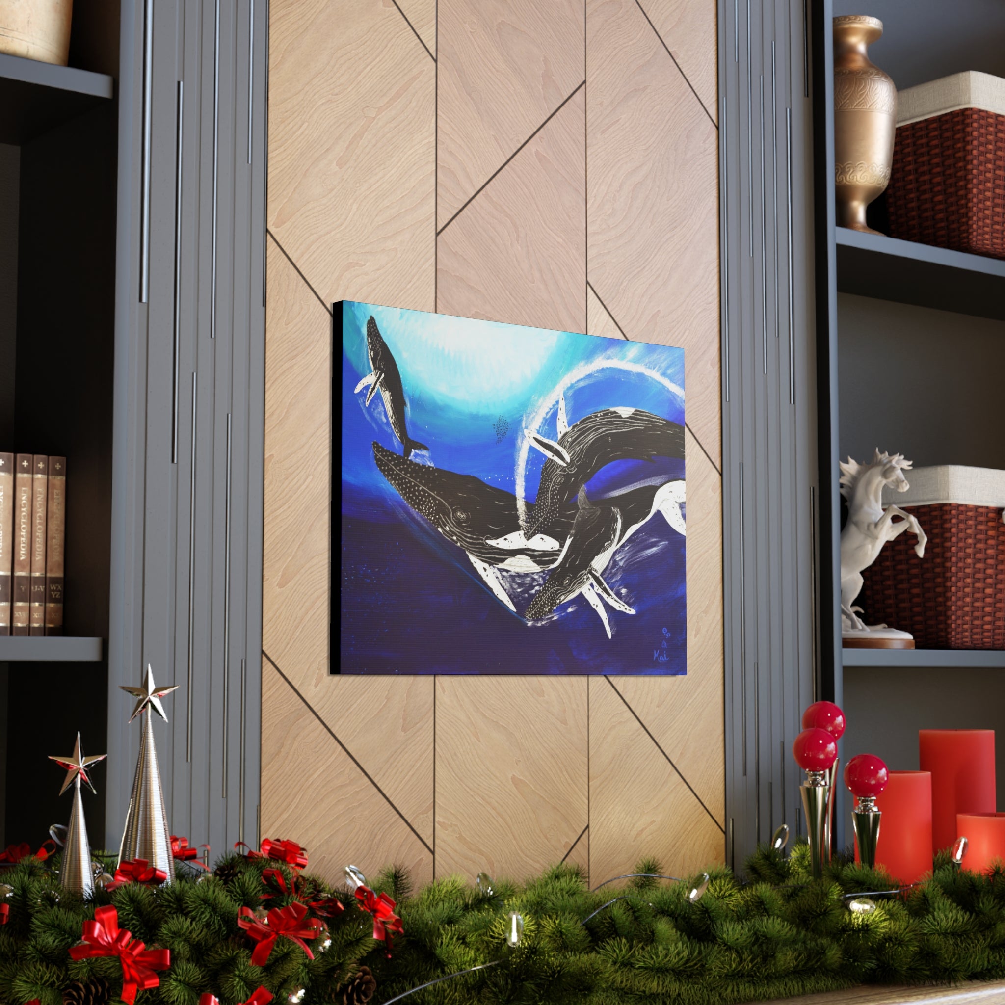 "Humpback Whales" By Kai Gentile Reproduced On Gallery Wrapped Canvas