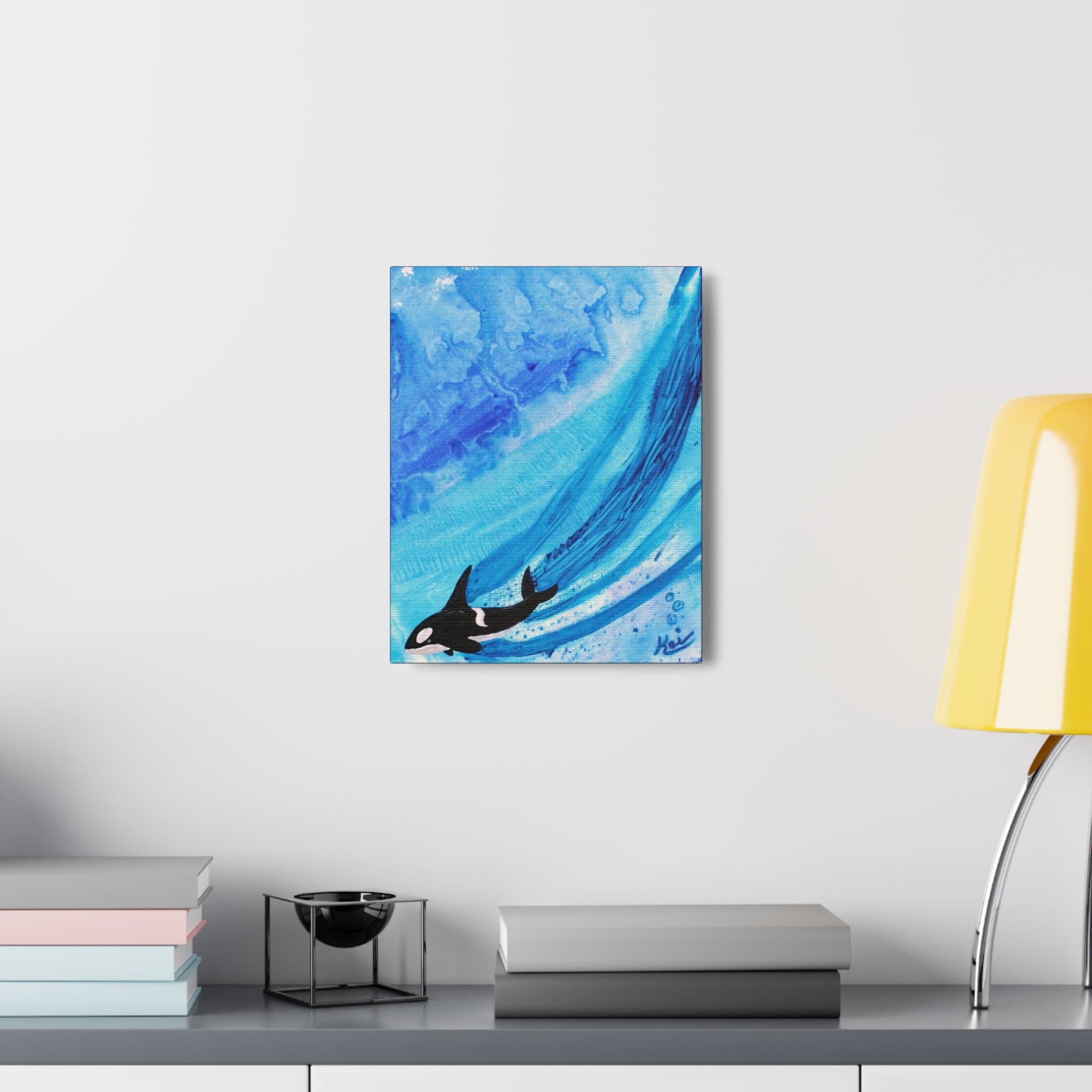 "Orca" By Kai Gentile Reproduced On Gallery Wrapped Canvas