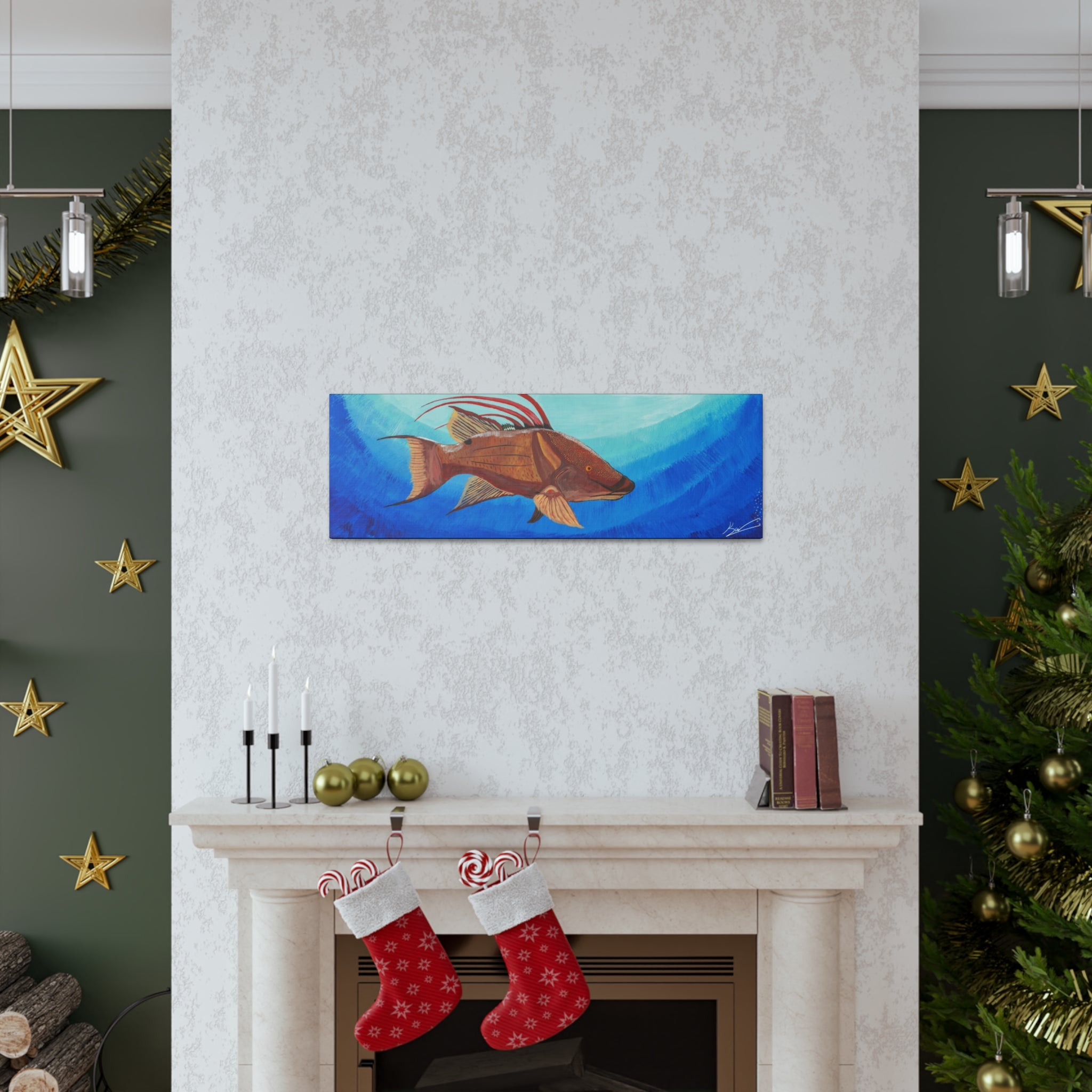 "Hogfish" By Kai Gentile Reproduced On Gallery Wrapped Canvas