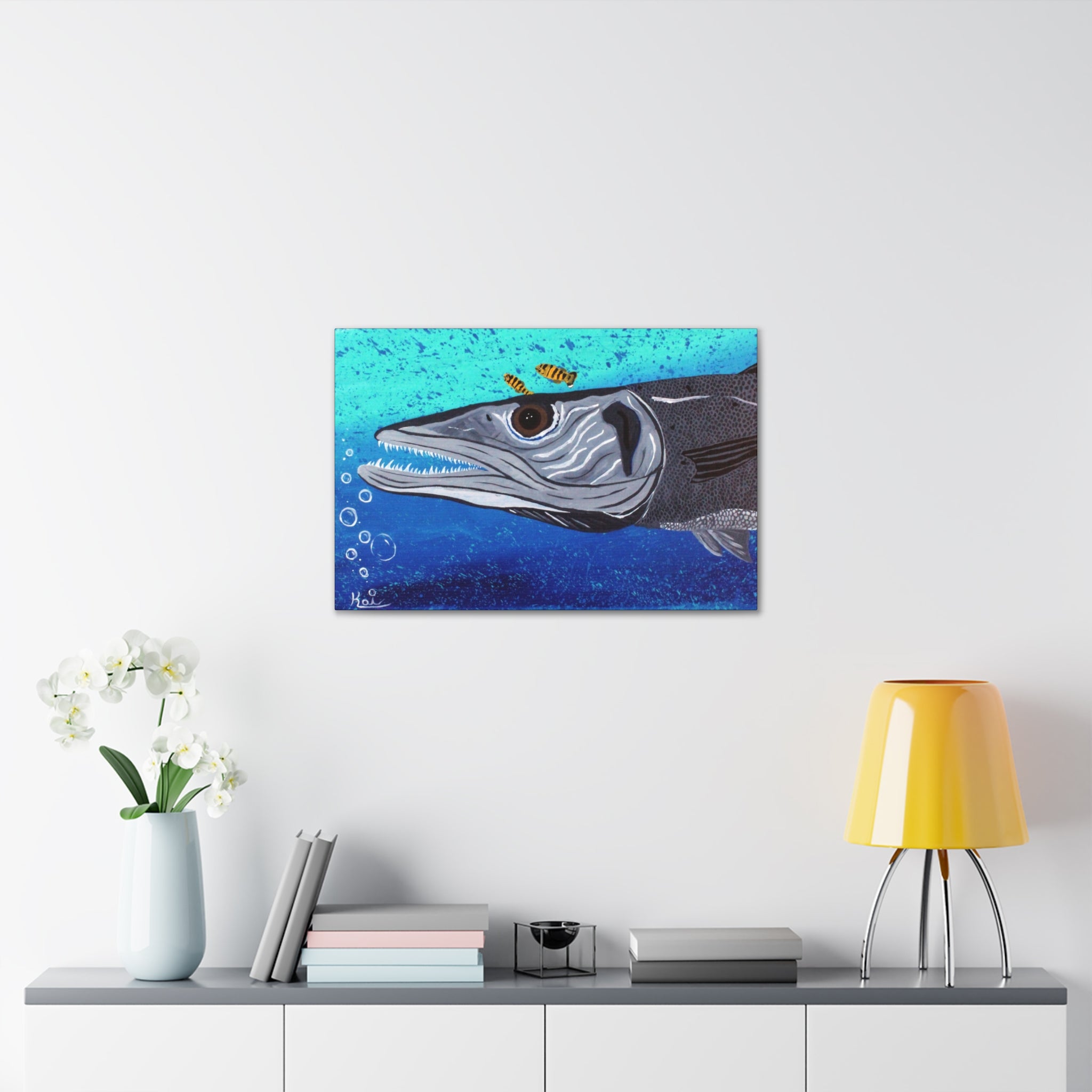 "Ooh! Barracuda" By Kai Gentile Reproduced On Gallery Wrapped Canvas