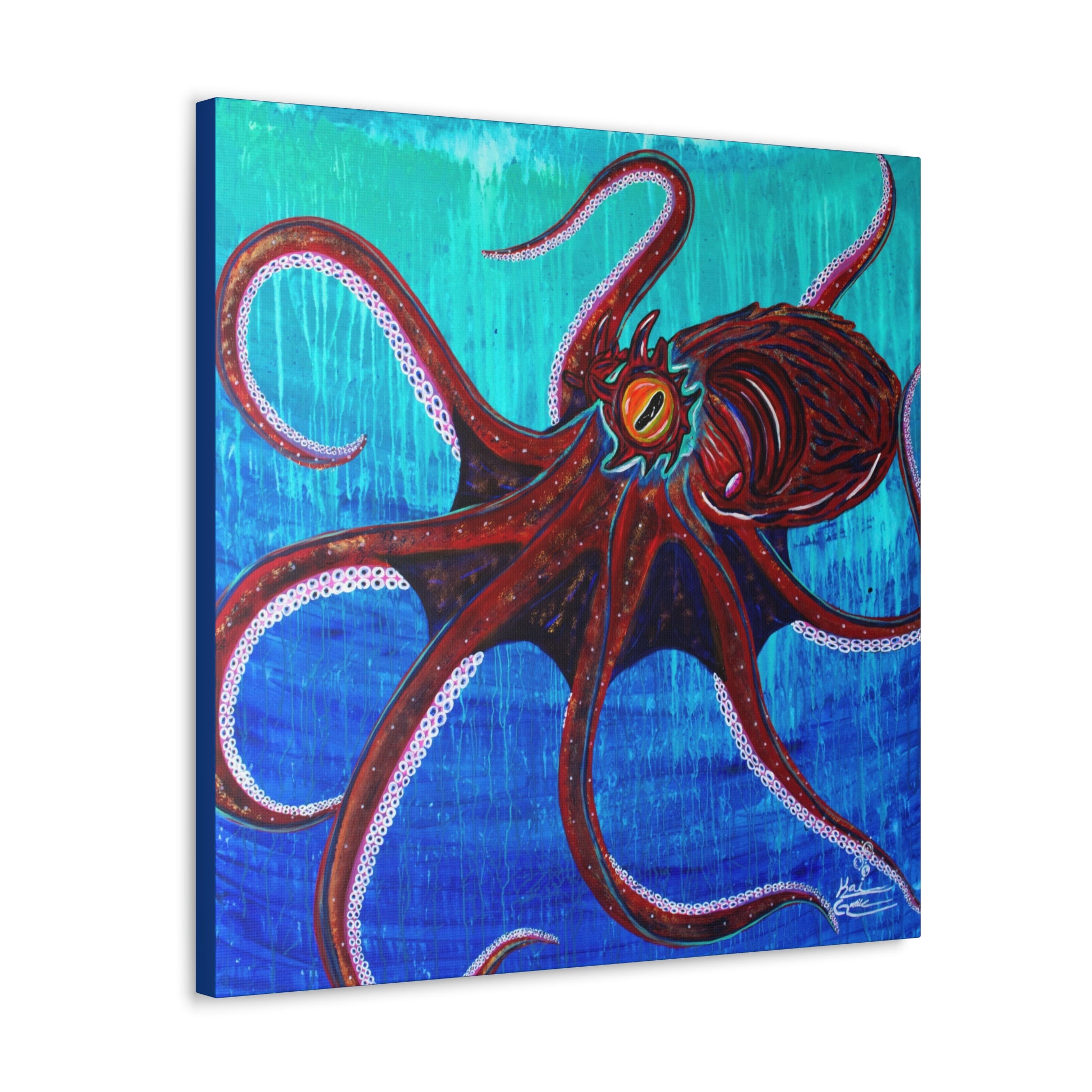 "Funky Octopoda" By Kai Gentile Reproduced On Gallery Wrapped Canvas