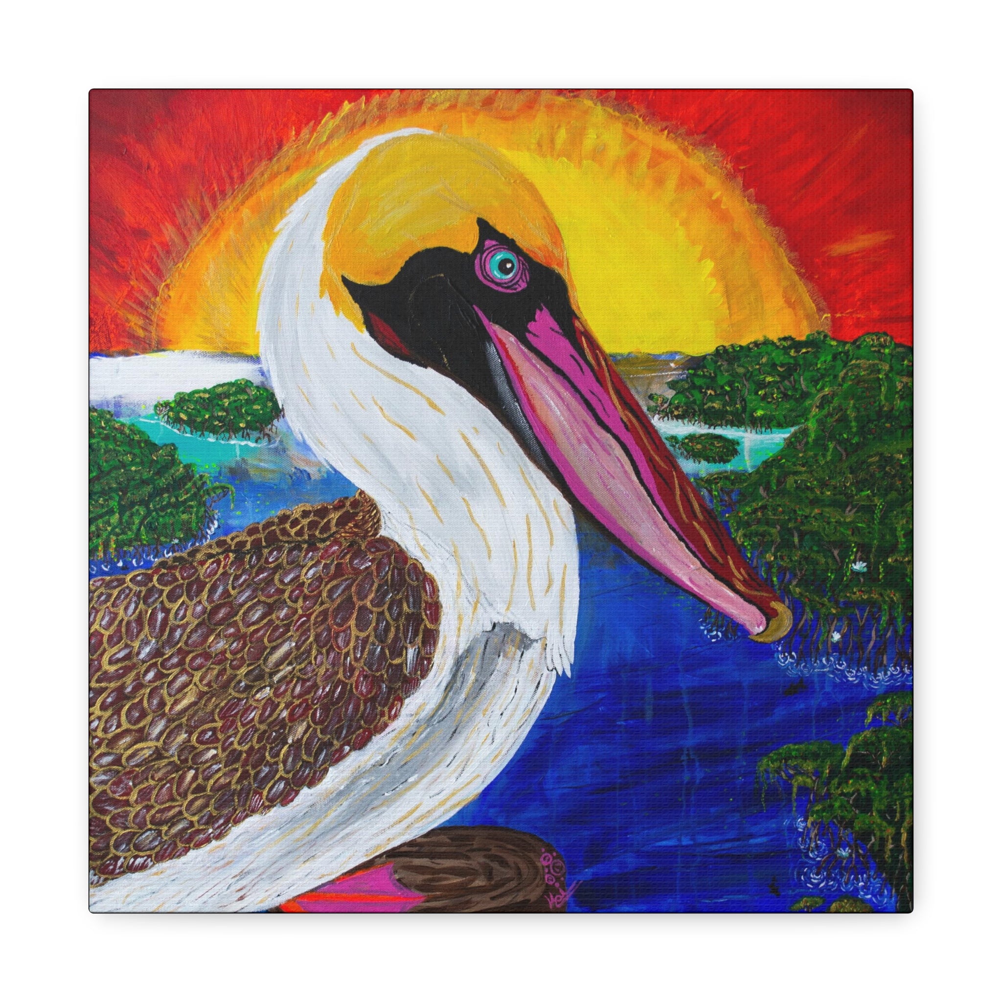 "Pelican Sun Grove" By Kai Gentile Reproduced On Gallery Wrapped Canvas