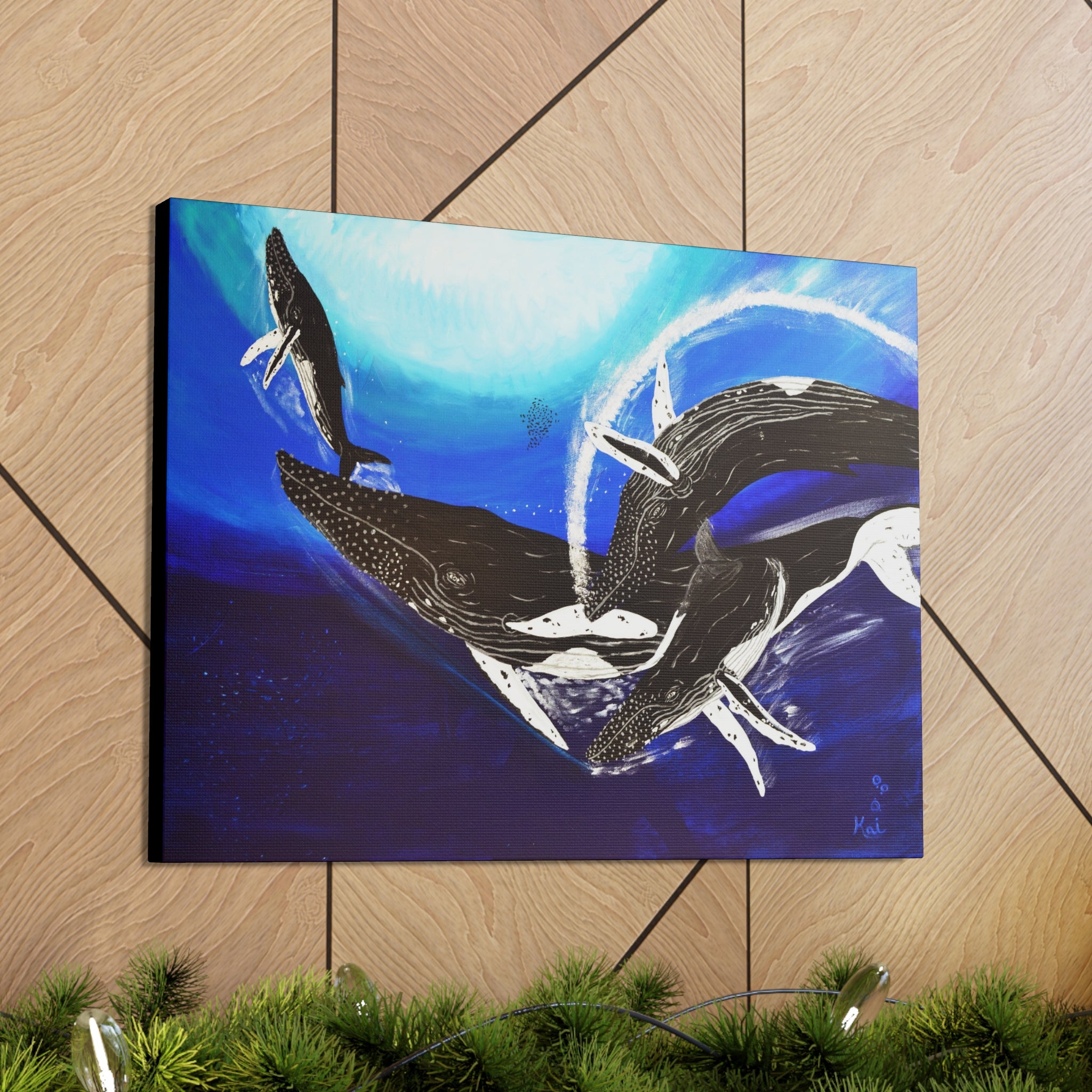 "Humpback Whales" By Kai Gentile Reproduced On Gallery Wrapped Canvas