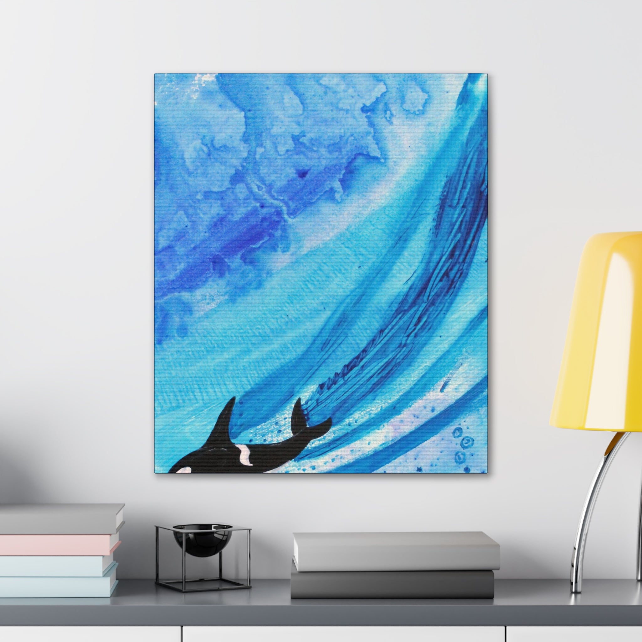 "Orca" By Kai Gentile Reproduced On Gallery Wrapped Canvas