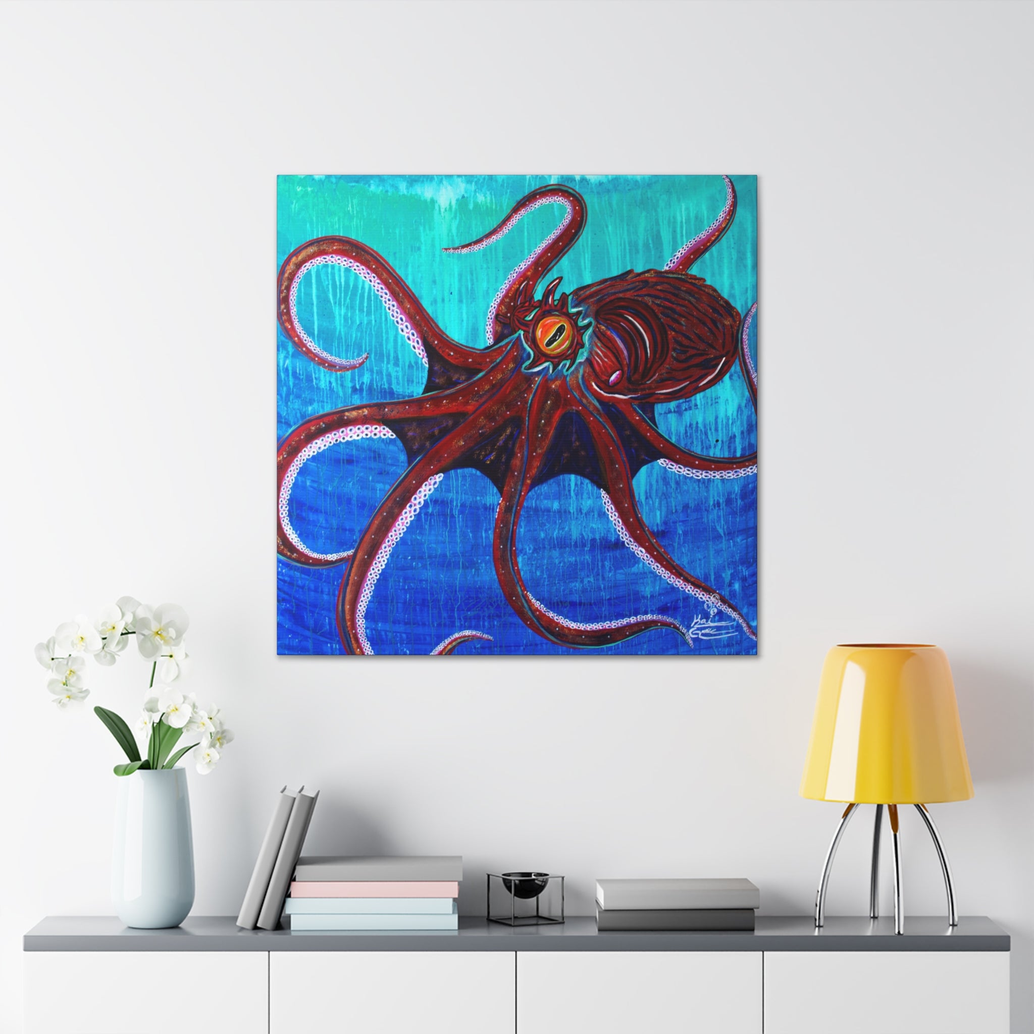 "Funky Octopoda" By Kai Gentile Reproduced On Gallery Wrapped Canvas