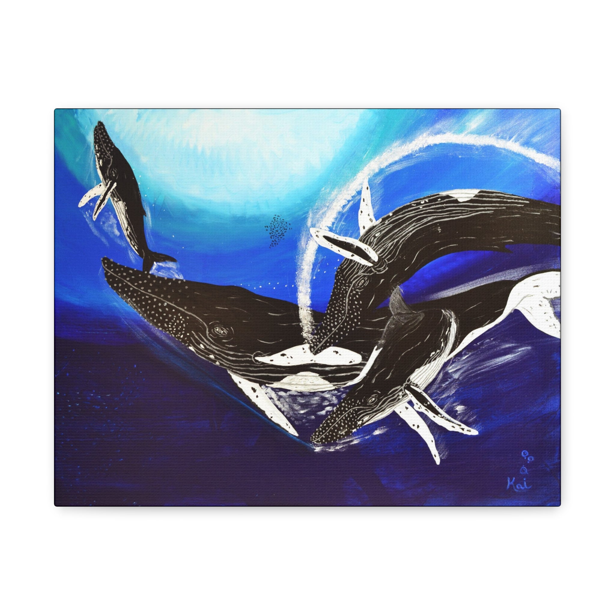 "Humpback Whales" By Kai Gentile Reproduced On Gallery Wrapped Canvas