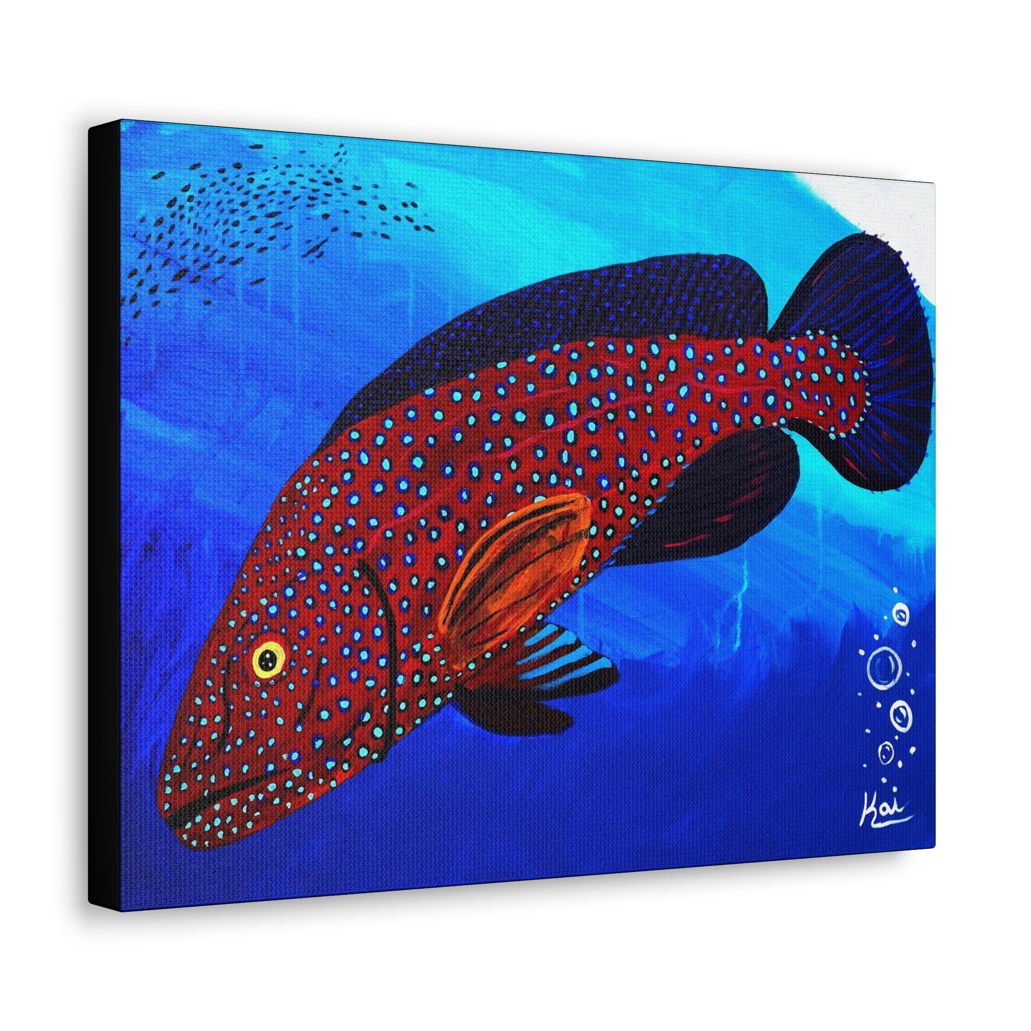 "Strawberry Grouper" By Kai Gentile Reproduced On Gallery Wrapped Canvas