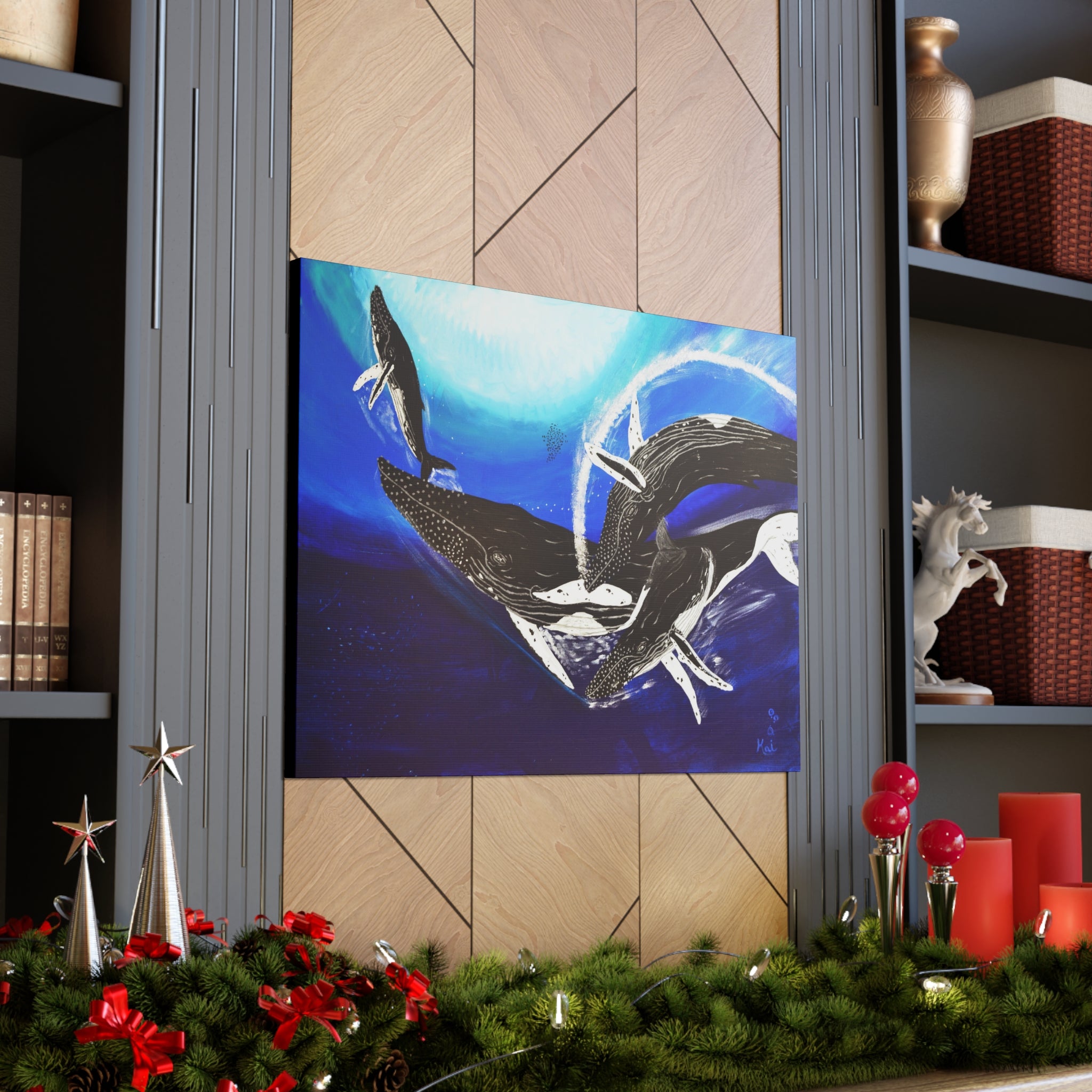 "Humpback Whales" By Kai Gentile Reproduced On Gallery Wrapped Canvas