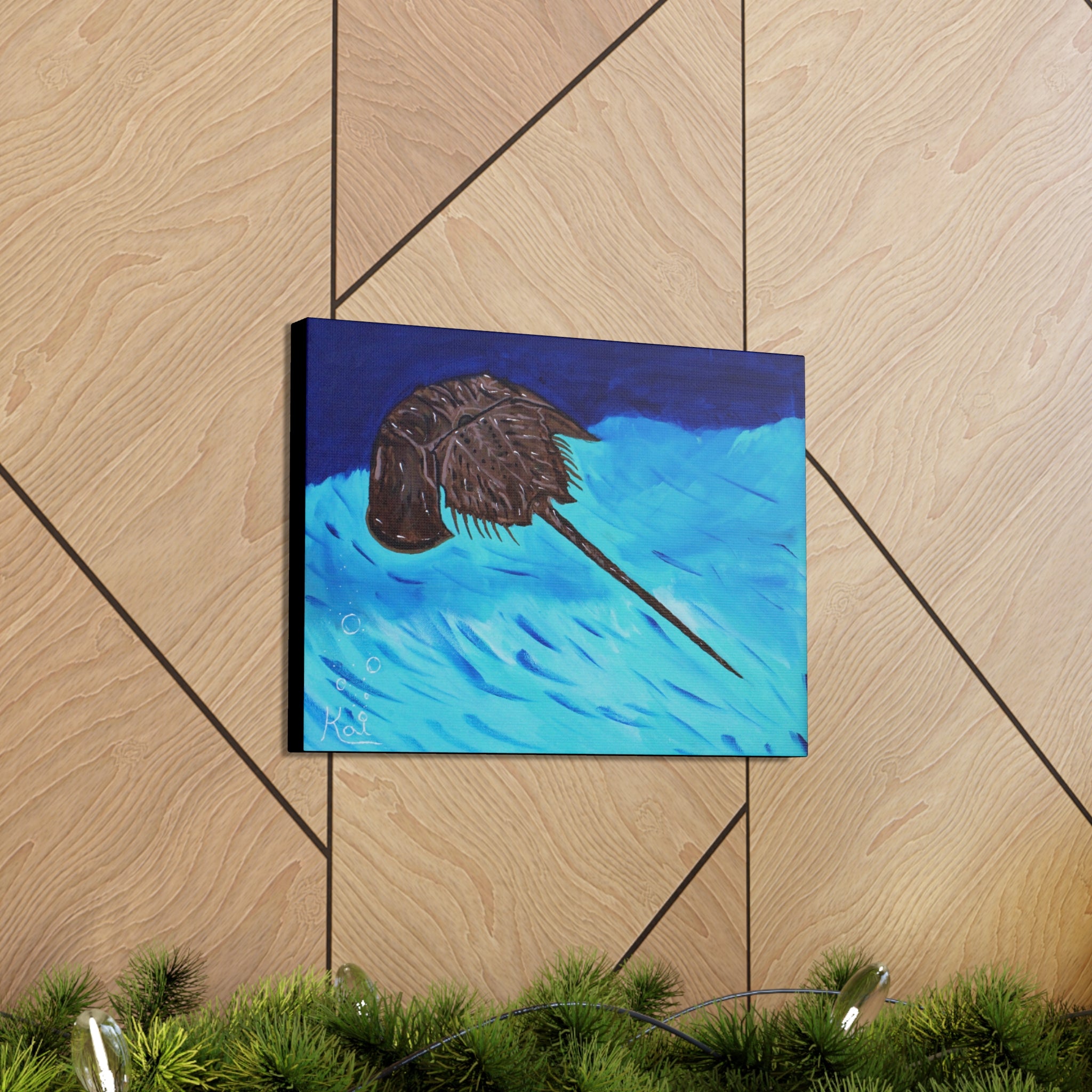 "Horseshoe Crab" By Kai Gentile Reproduced On Gallery Wrapped Canvas