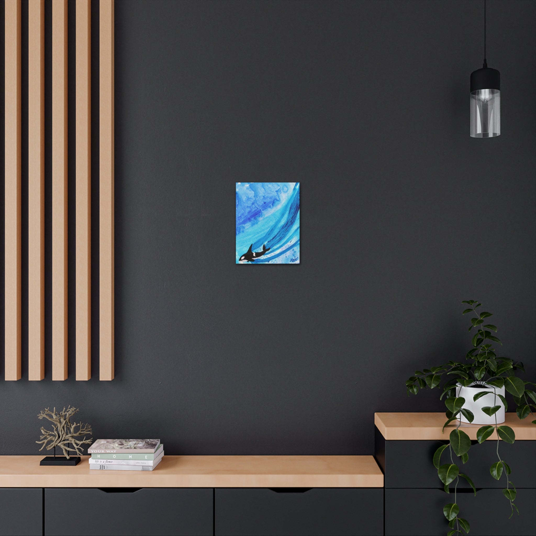 "Orca" By Kai Gentile Reproduced On Gallery Wrapped Canvas