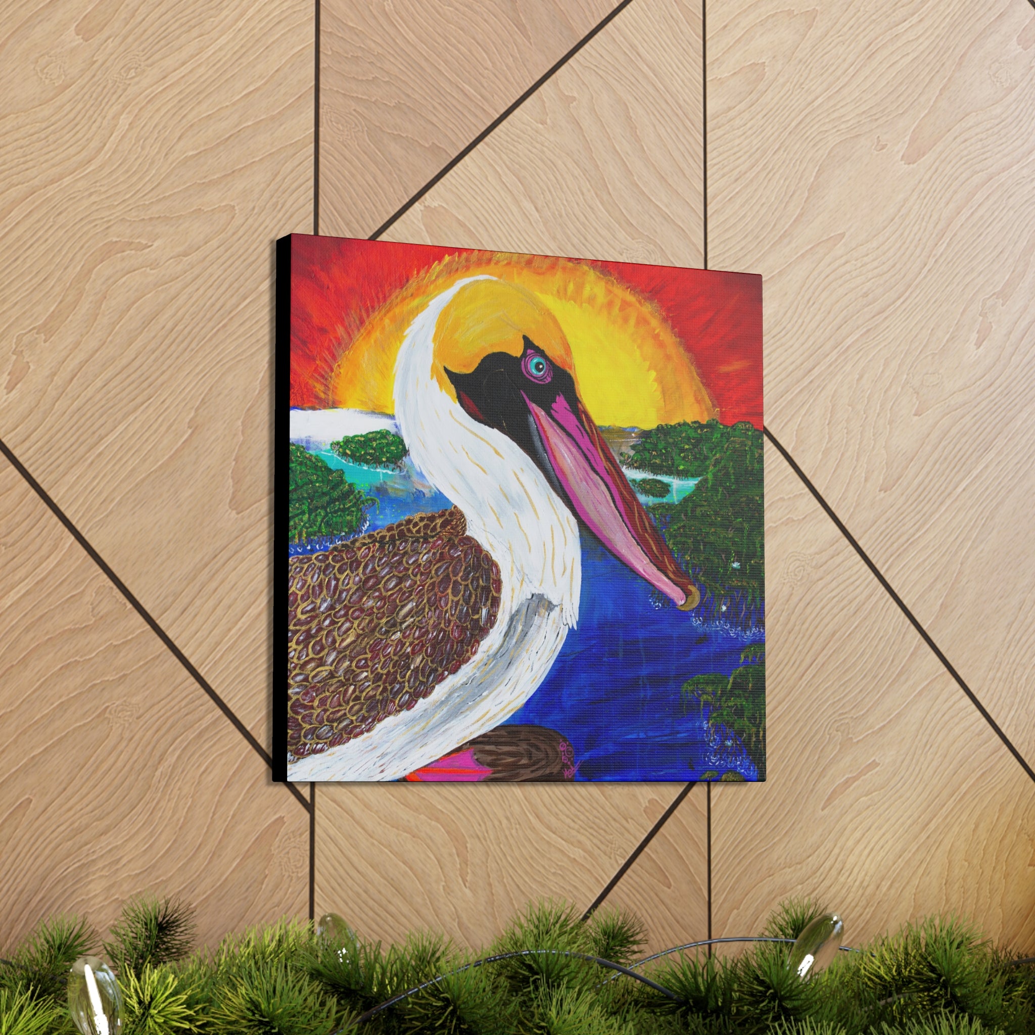 "Pelican Sun Grove" By Kai Gentile Reproduced On Gallery Wrapped Canvas