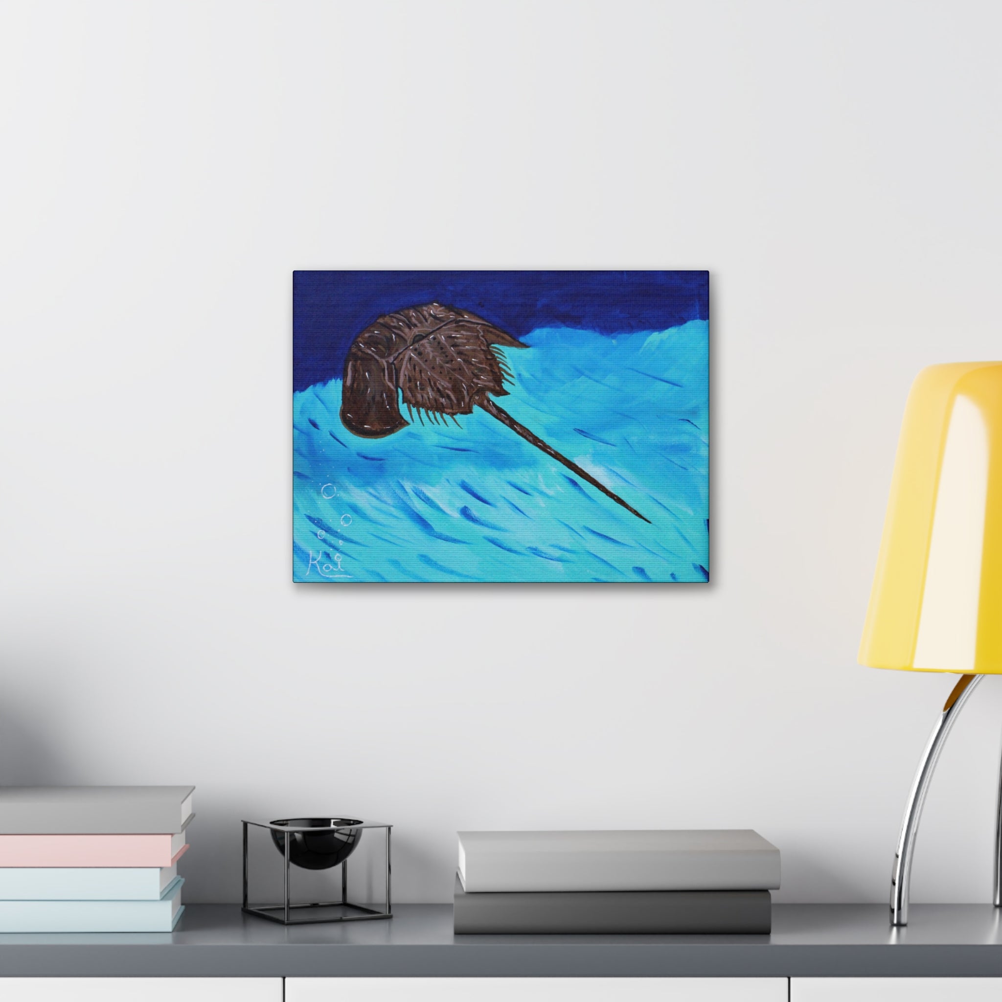 "Horseshoe Crab" By Kai Gentile Reproduced On Gallery Wrapped Canvas