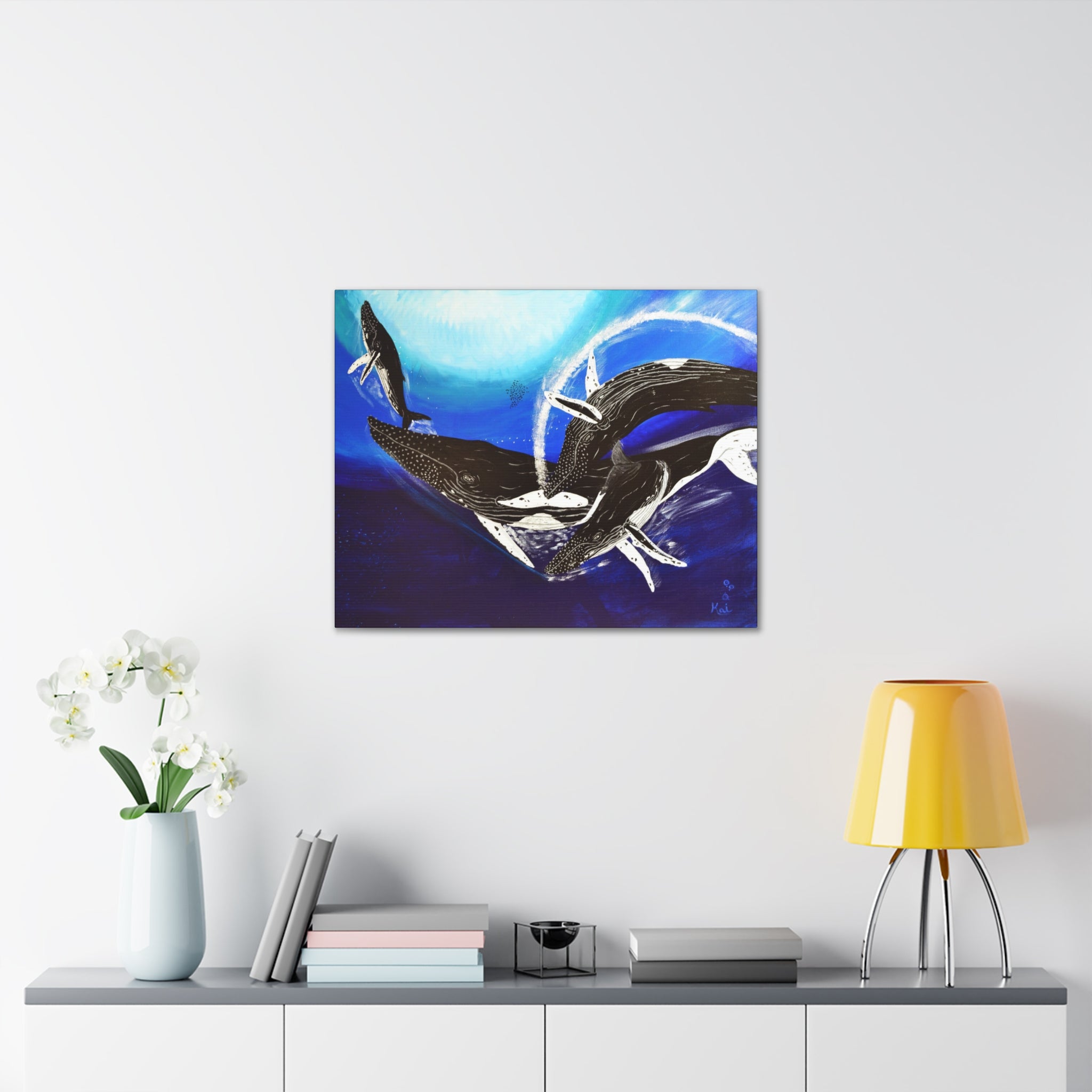 "Humpback Whales" By Kai Gentile Reproduced On Gallery Wrapped Canvas