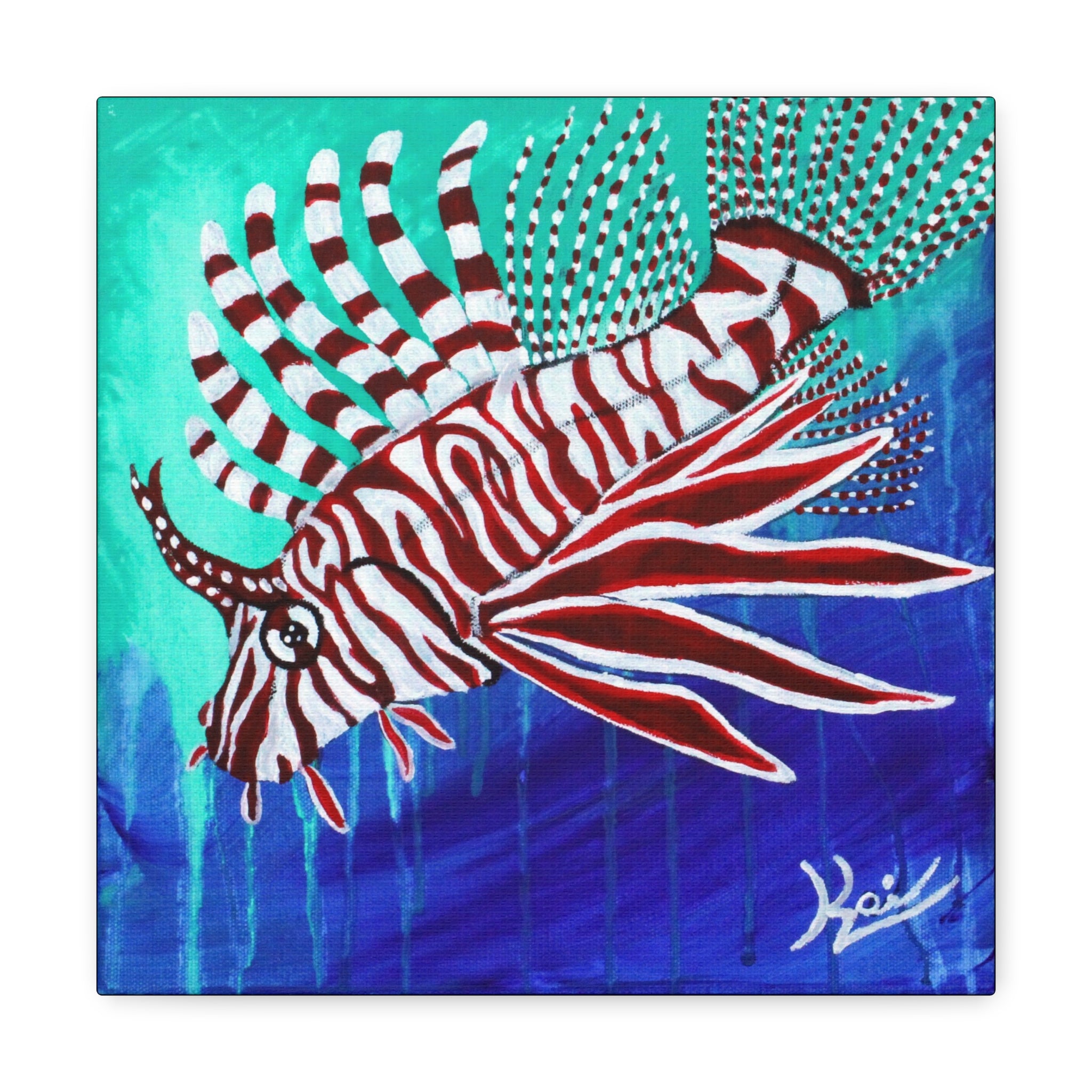 "Lionfish" By Kai Gentile Reproduced On Gallery Wrapped Canvas