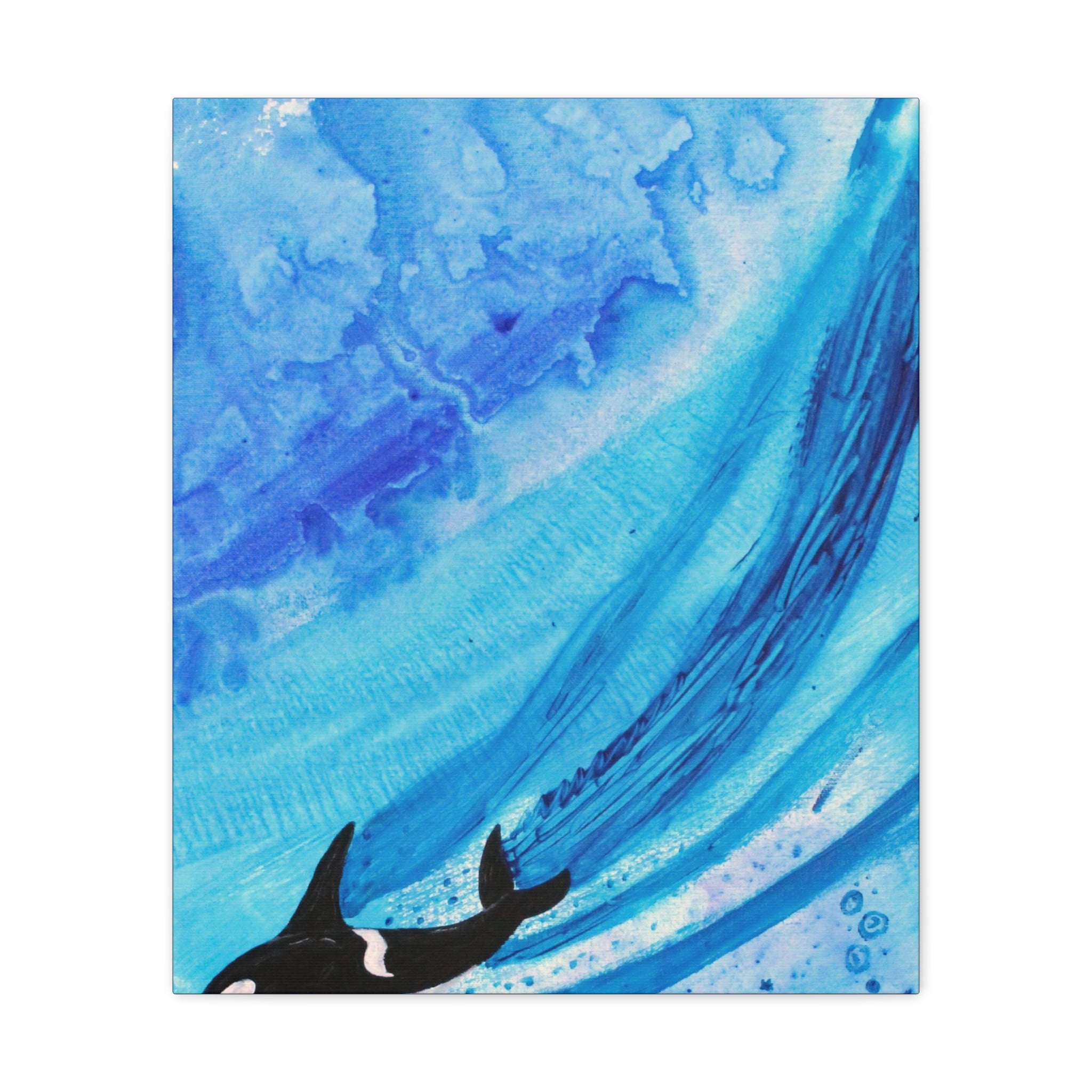 "Orca" By Kai Gentile Reproduced On Gallery Wrapped Canvas