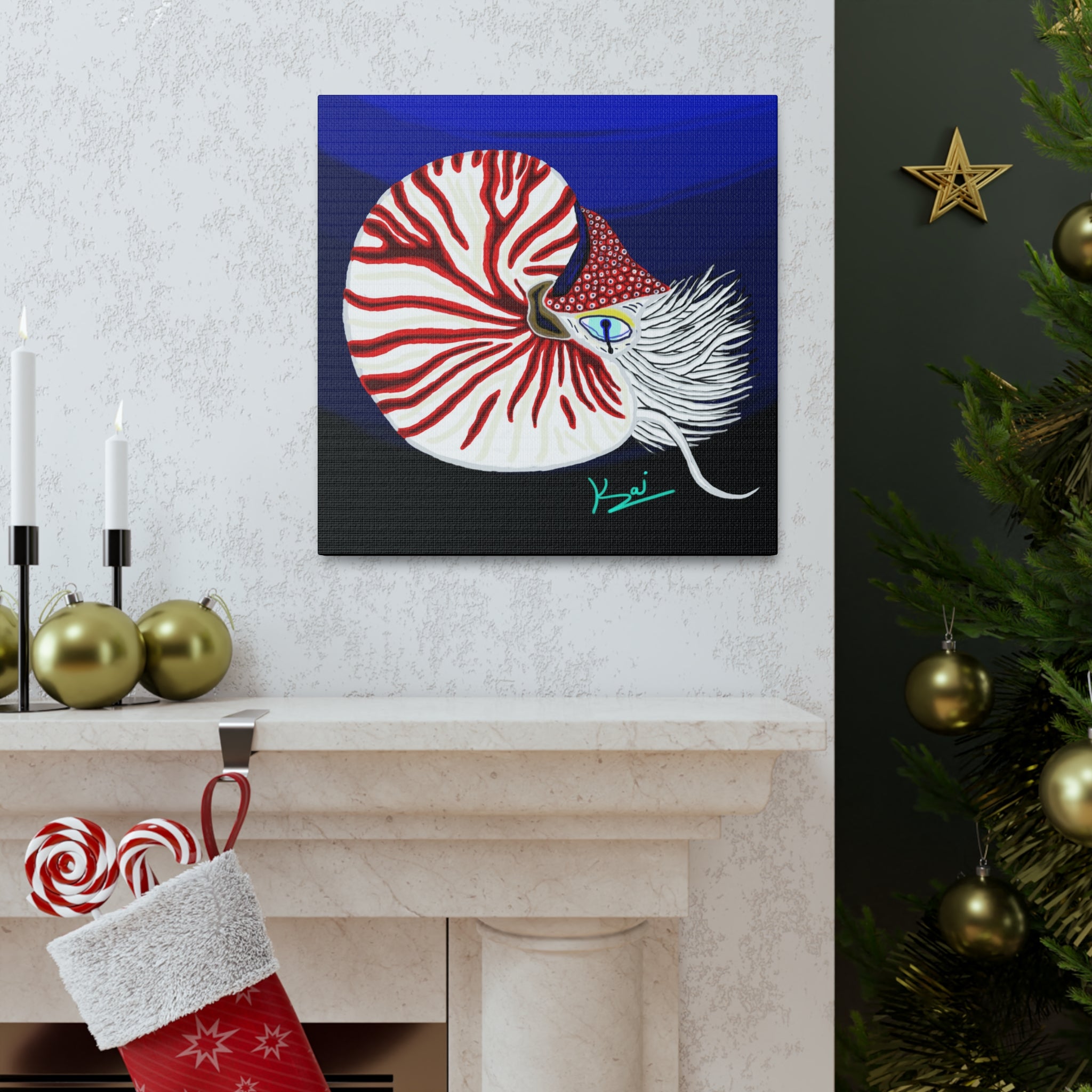 "Nautilus" By Kai Gentile Reproduced On Gallery Wrapped Canvas