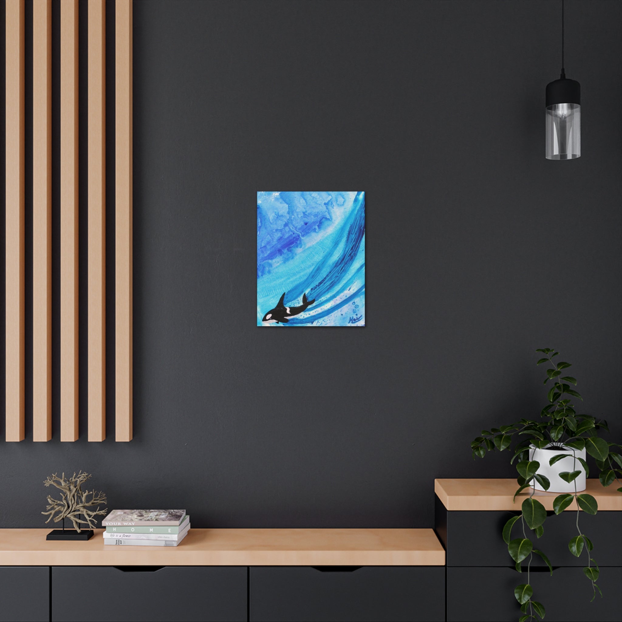 "Orca" By Kai Gentile Reproduced On Gallery Wrapped Canvas