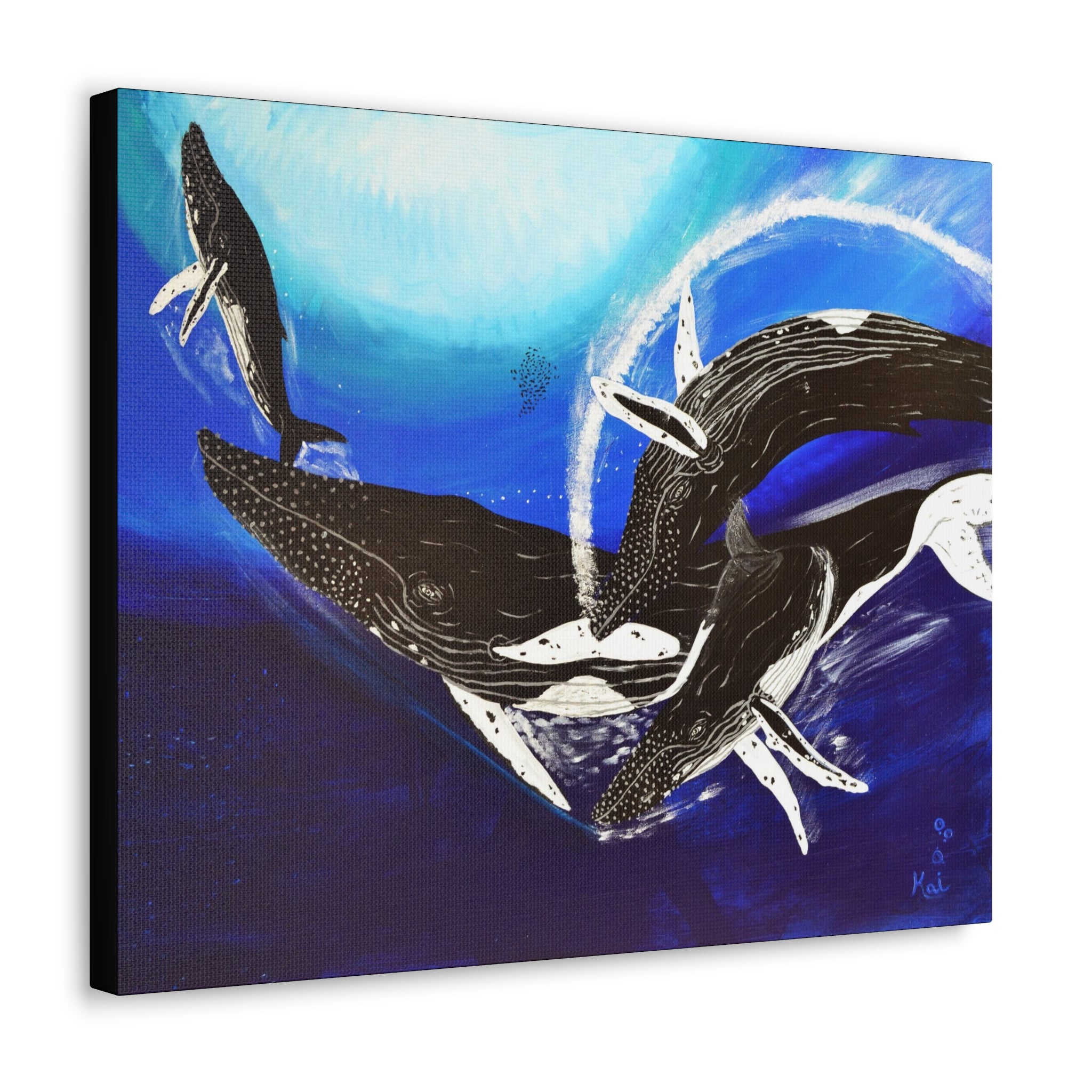 "Humpback Whales" By Kai Gentile Reproduced On Gallery Wrapped Canvas