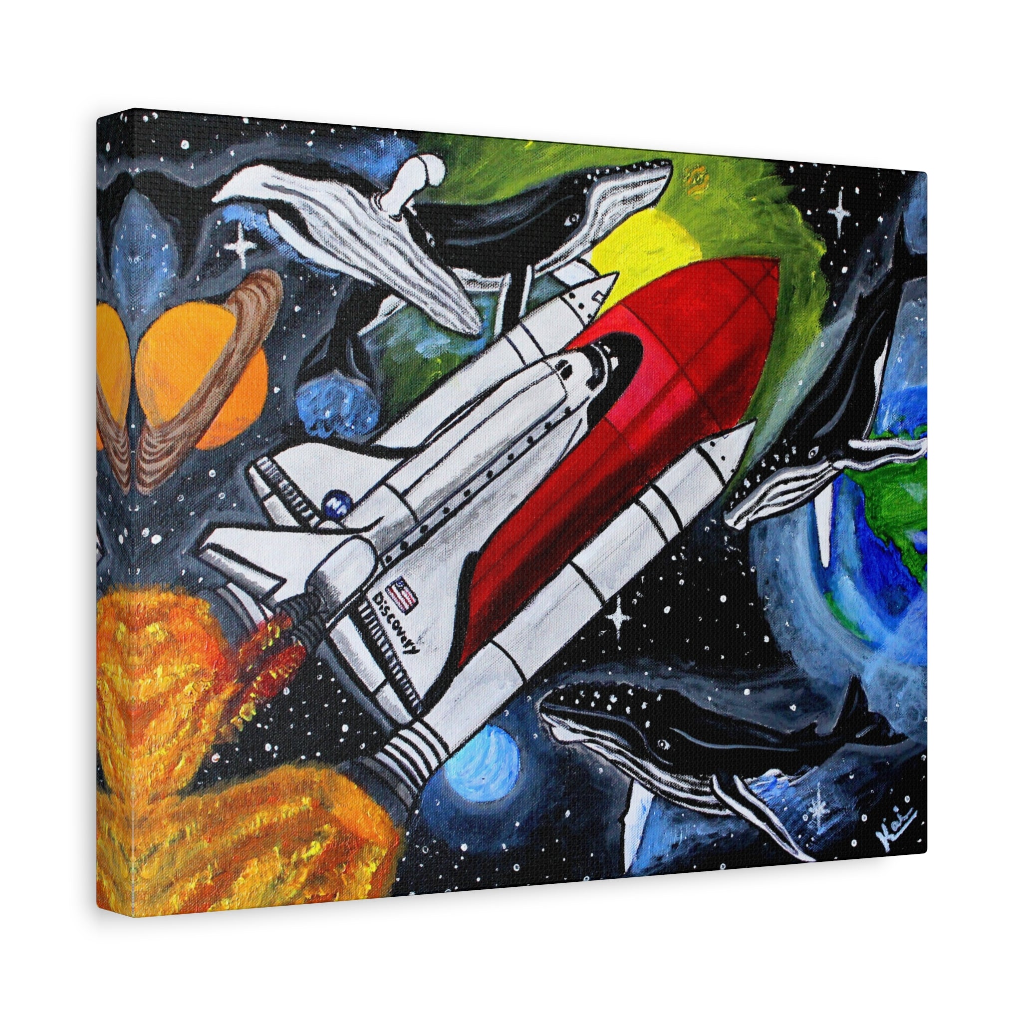 "Cosmic Migration" By Kai Gentile Reproduced on Gallery Wrapped Canvas