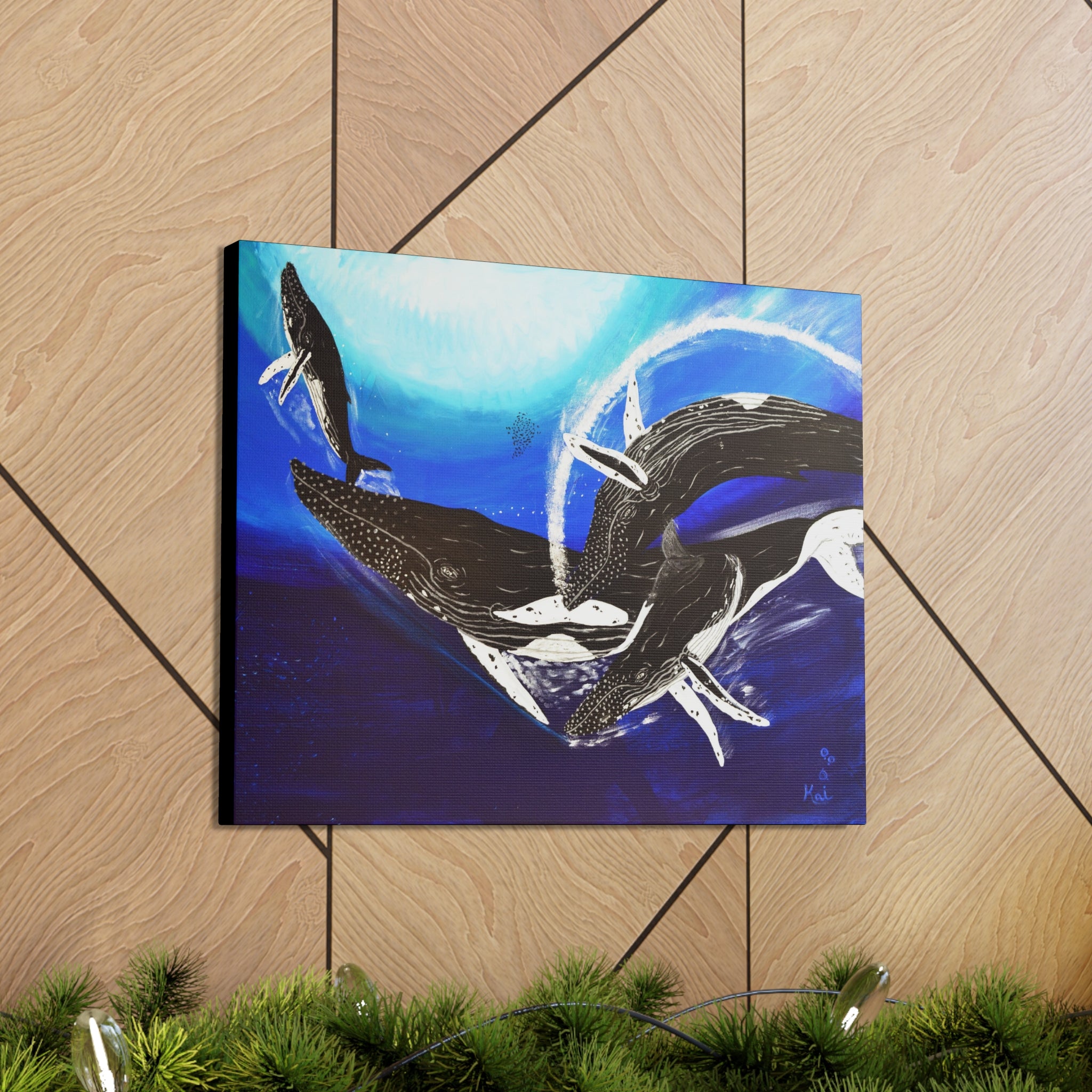 "Humpback Whales" By Kai Gentile Reproduced On Gallery Wrapped Canvas