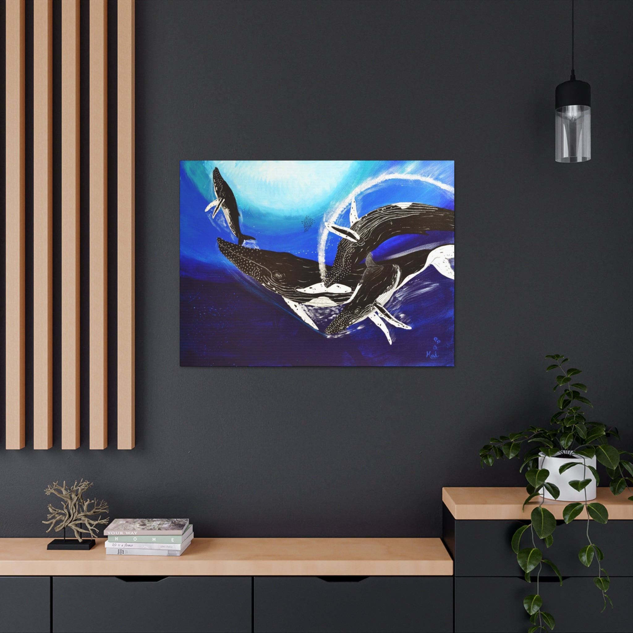 "Humpback Whales" By Kai Gentile Reproduced On Gallery Wrapped Canvas