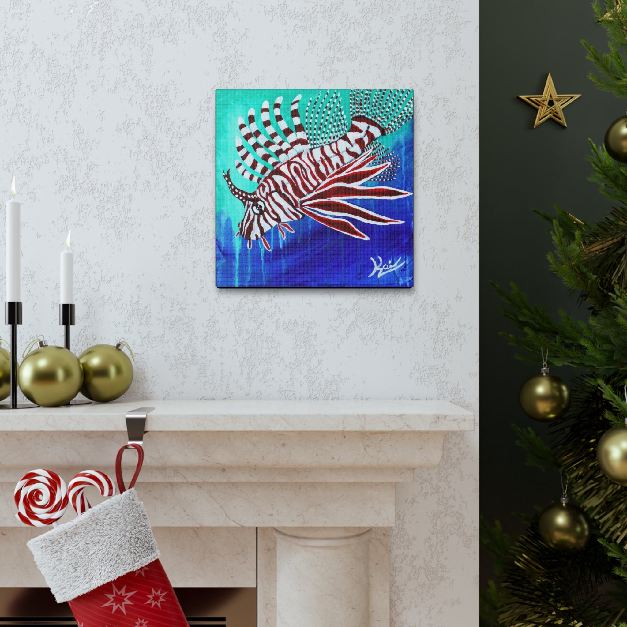 "Lionfish" By Kai Gentile Reproduced On Gallery Wrapped Canvas