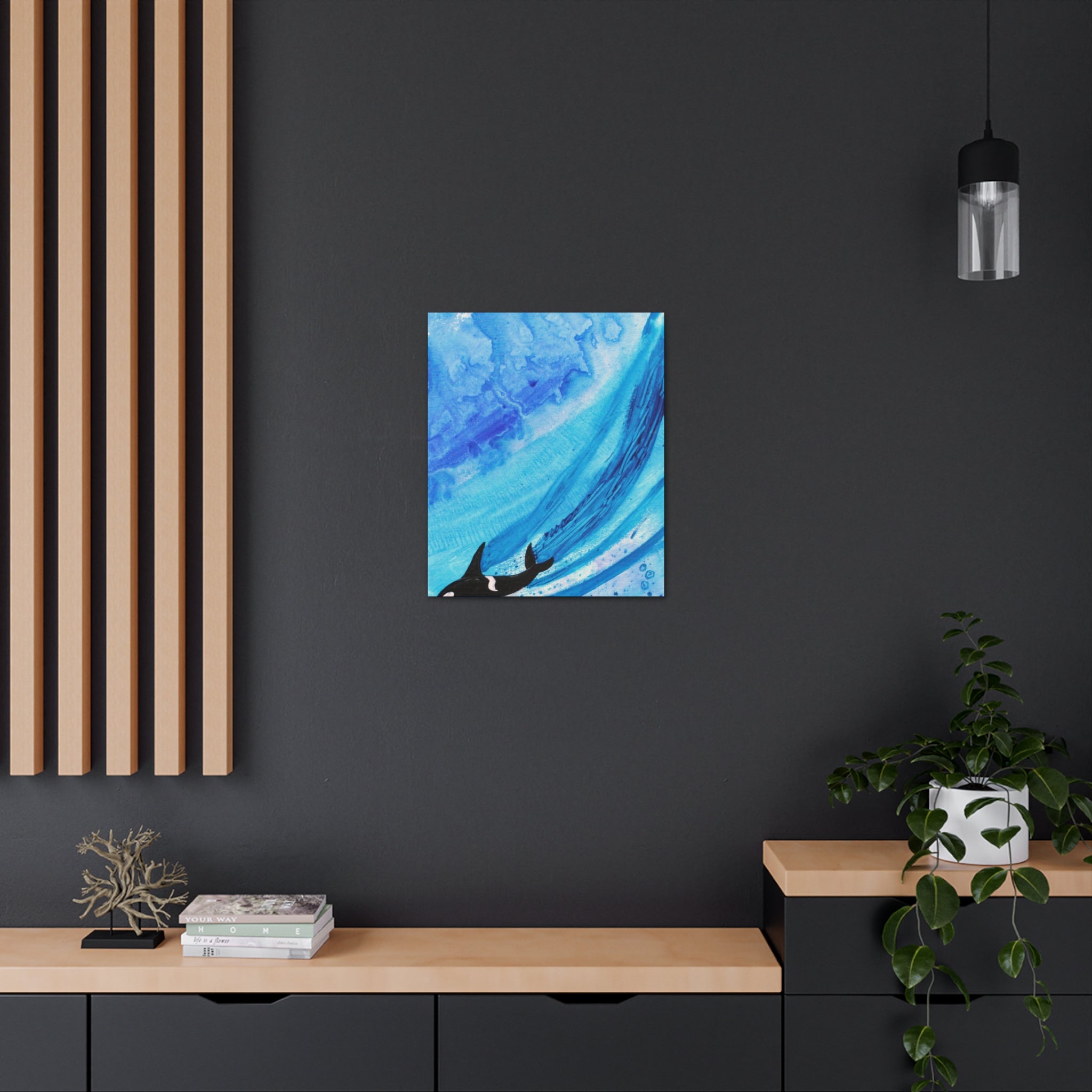 "Orca" By Kai Gentile Reproduced On Gallery Wrapped Canvas