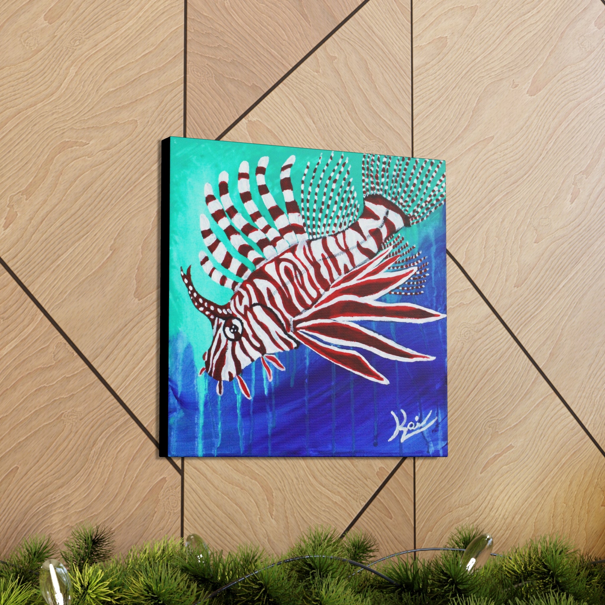 "Lionfish" By Kai Gentile Reproduced On Gallery Wrapped Canvas