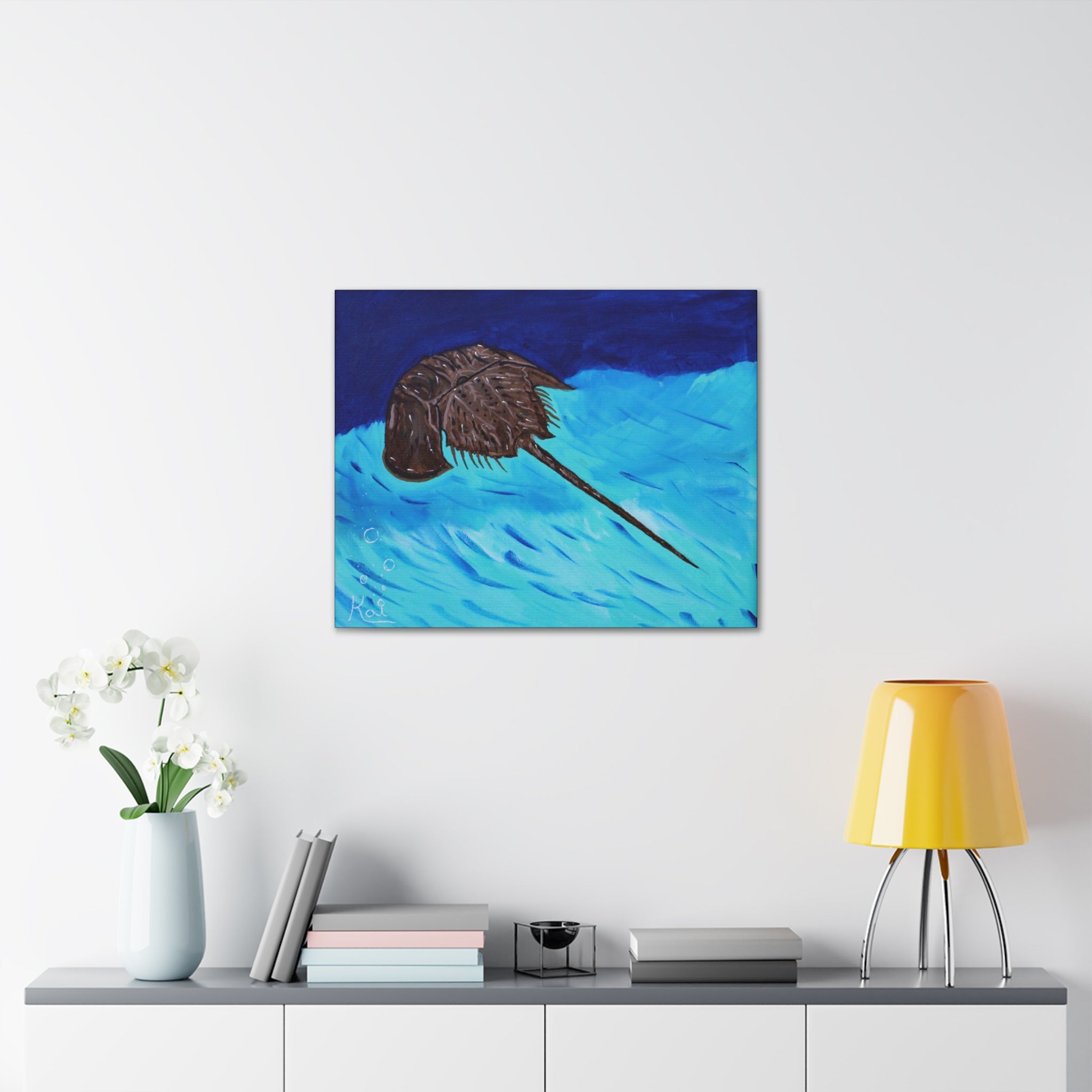 "Horseshoe Crab" By Kai Gentile Reproduced On Gallery Wrapped Canvas