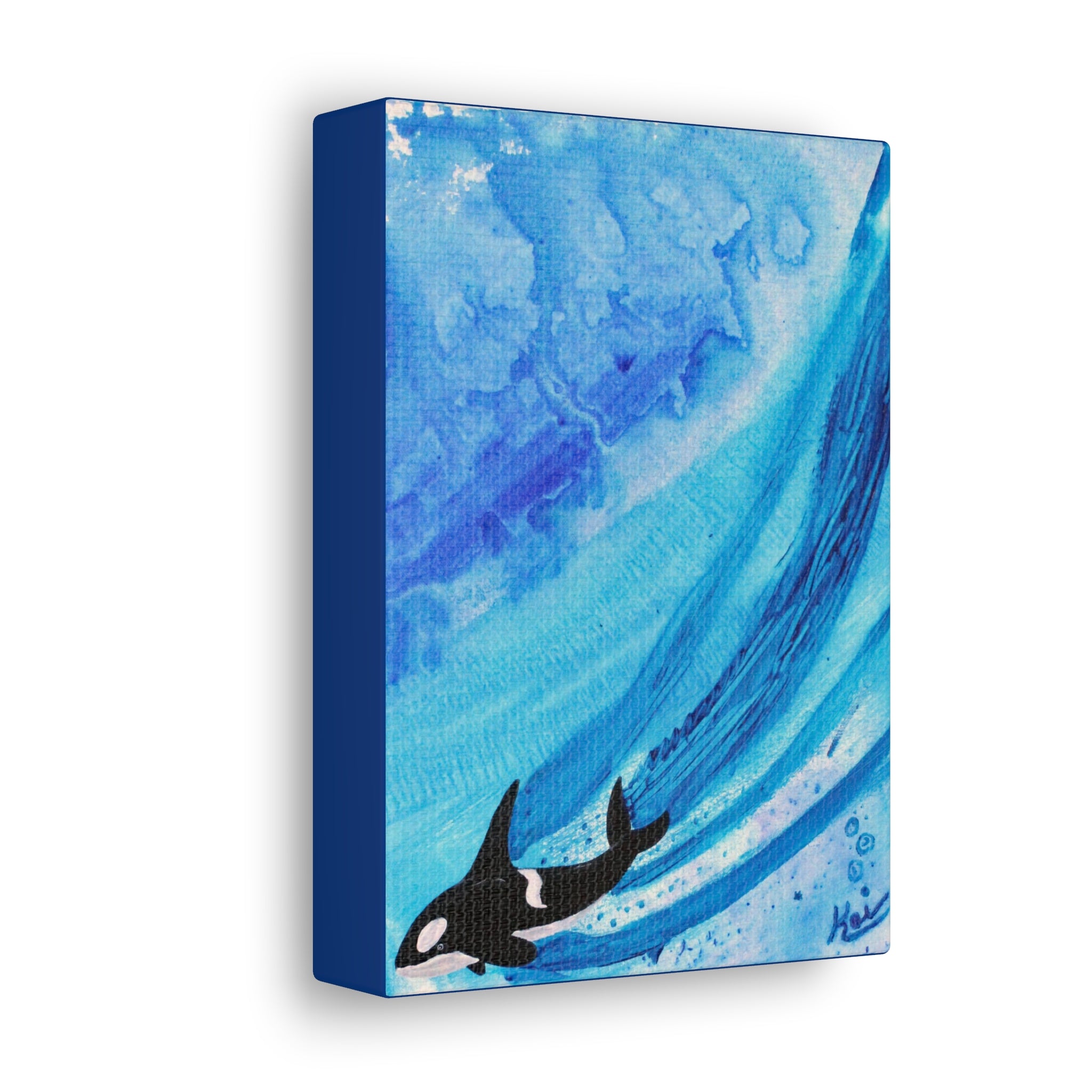 "Orca" By Kai Gentile Reproduced On Gallery Wrapped Canvas