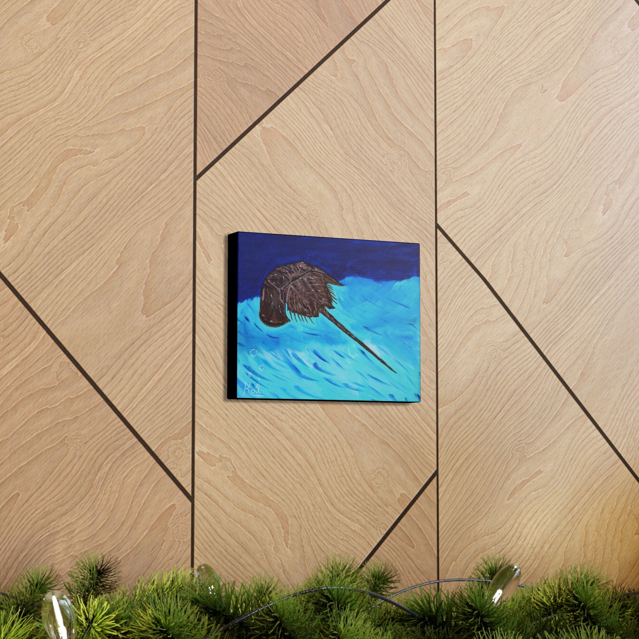 "Horseshoe Crab" By Kai Gentile Reproduced On Gallery Wrapped Canvas