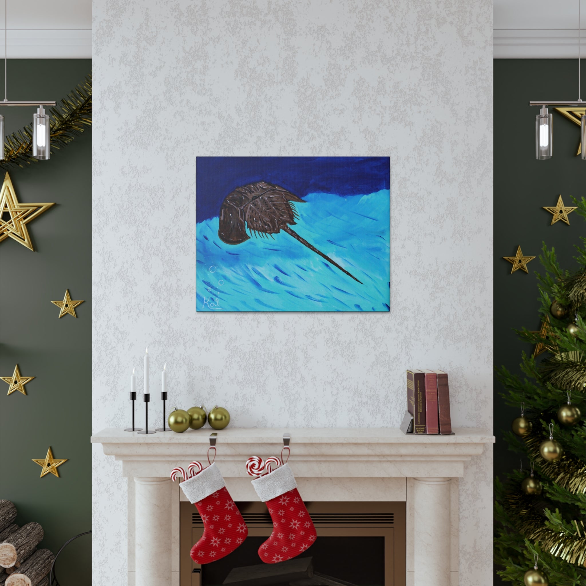 "Horseshoe Crab" By Kai Gentile Reproduced On Gallery Wrapped Canvas