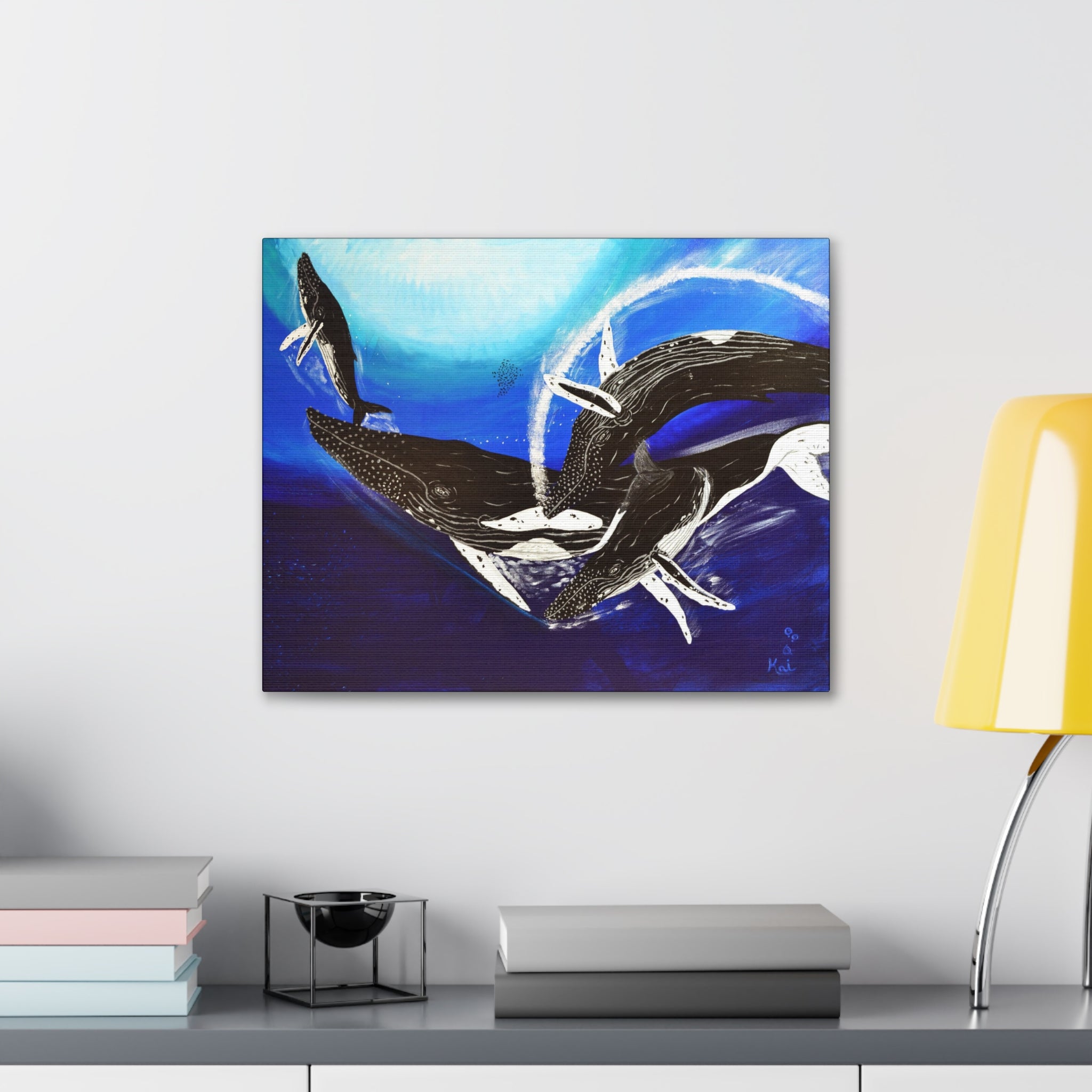 "Humpback Whales" By Kai Gentile Reproduced On Gallery Wrapped Canvas