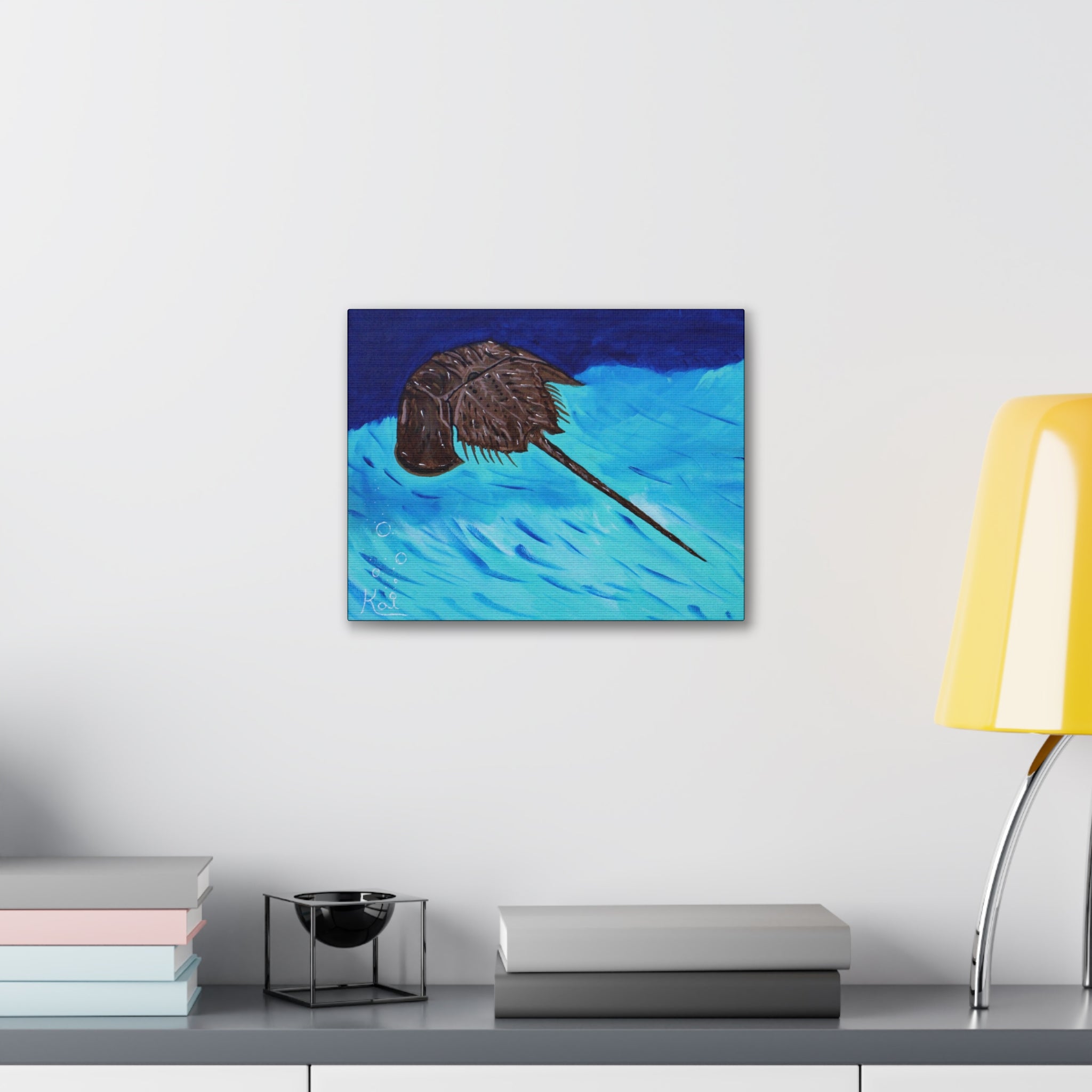 "Horseshoe Crab" By Kai Gentile Reproduced On Gallery Wrapped Canvas