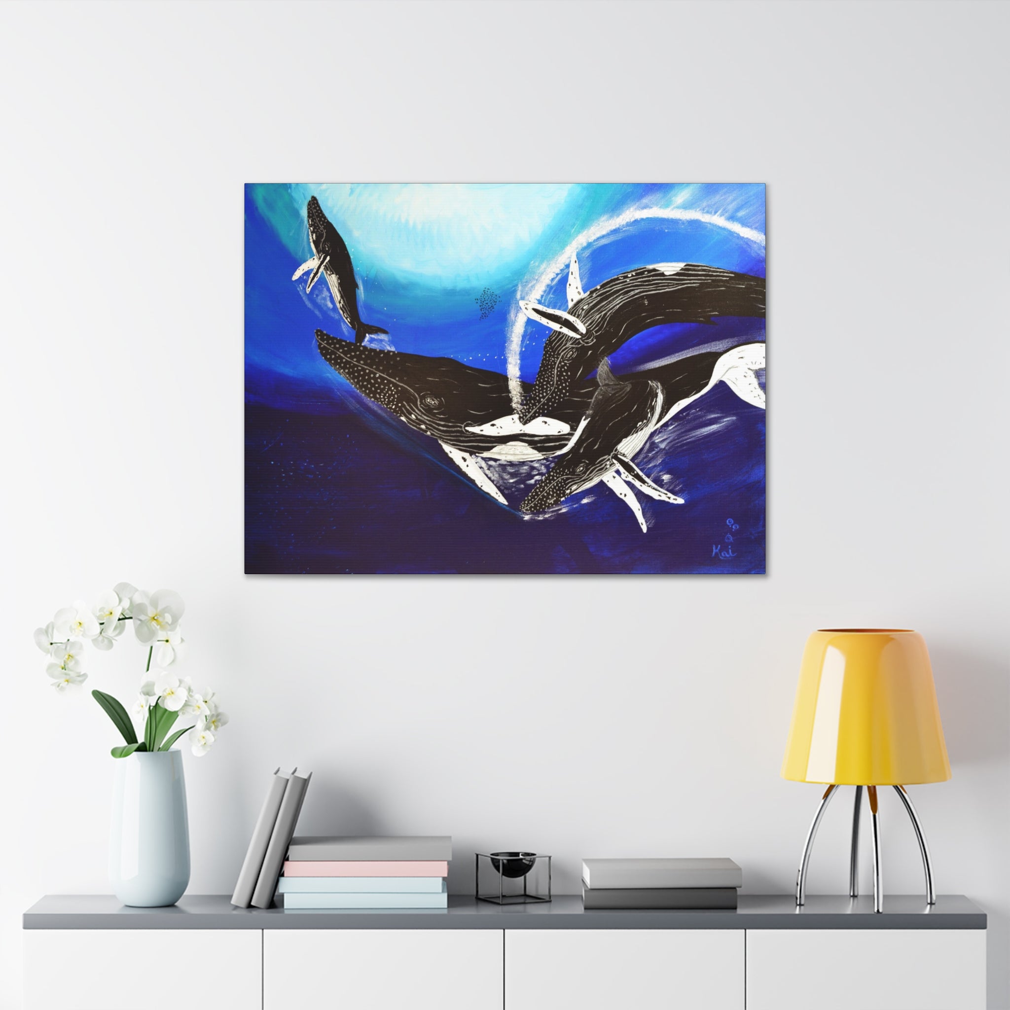 "Humpback Whales" By Kai Gentile Reproduced On Gallery Wrapped Canvas