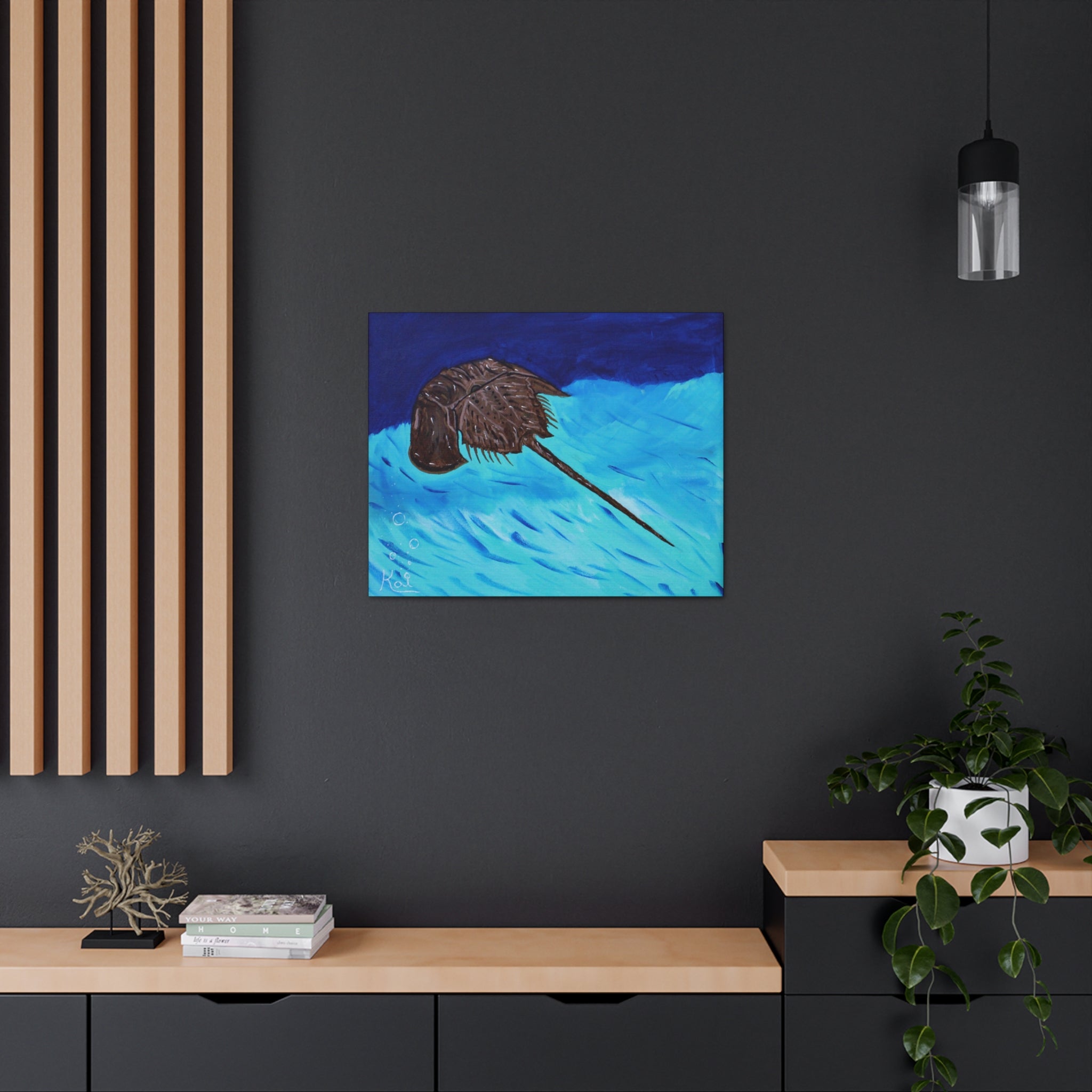 "Horseshoe Crab" By Kai Gentile Reproduced On Gallery Wrapped Canvas