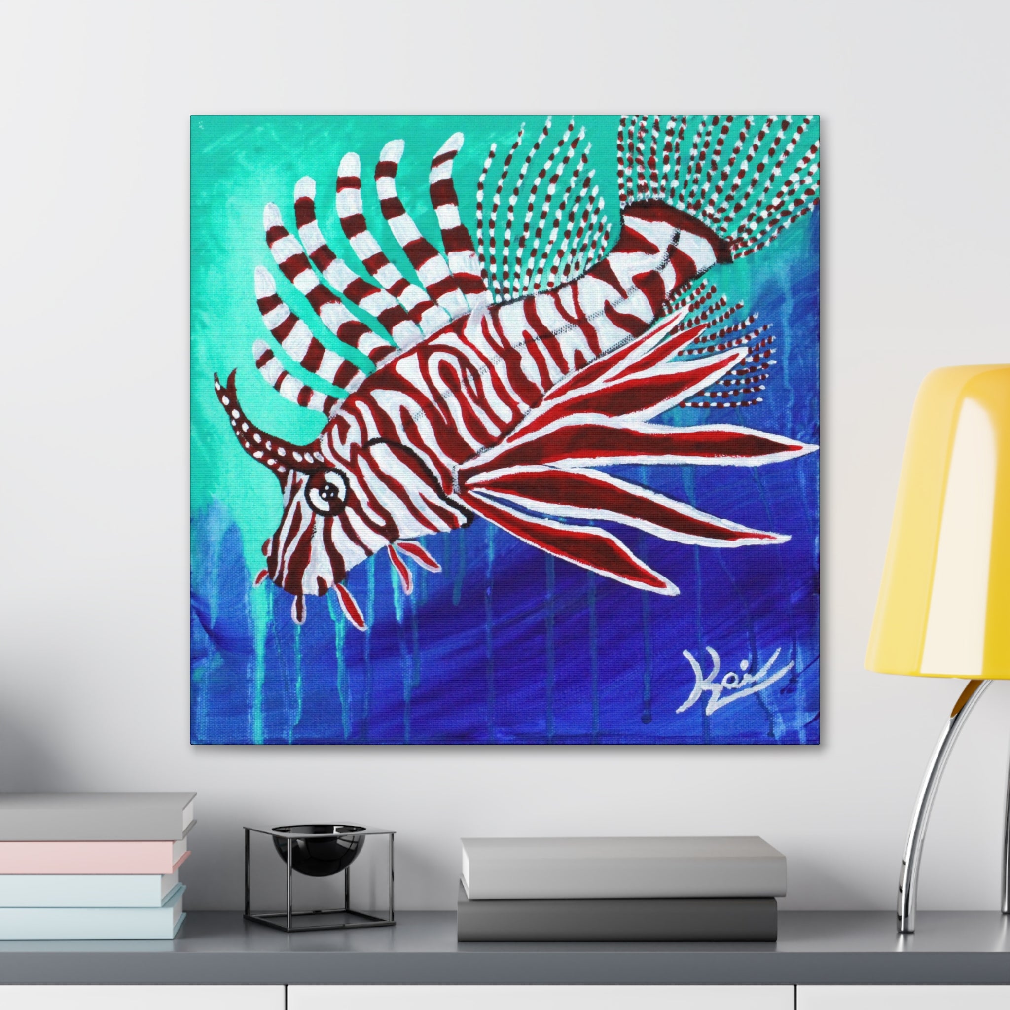 "Lionfish" By Kai Gentile Reproduced On Gallery Wrapped Canvas