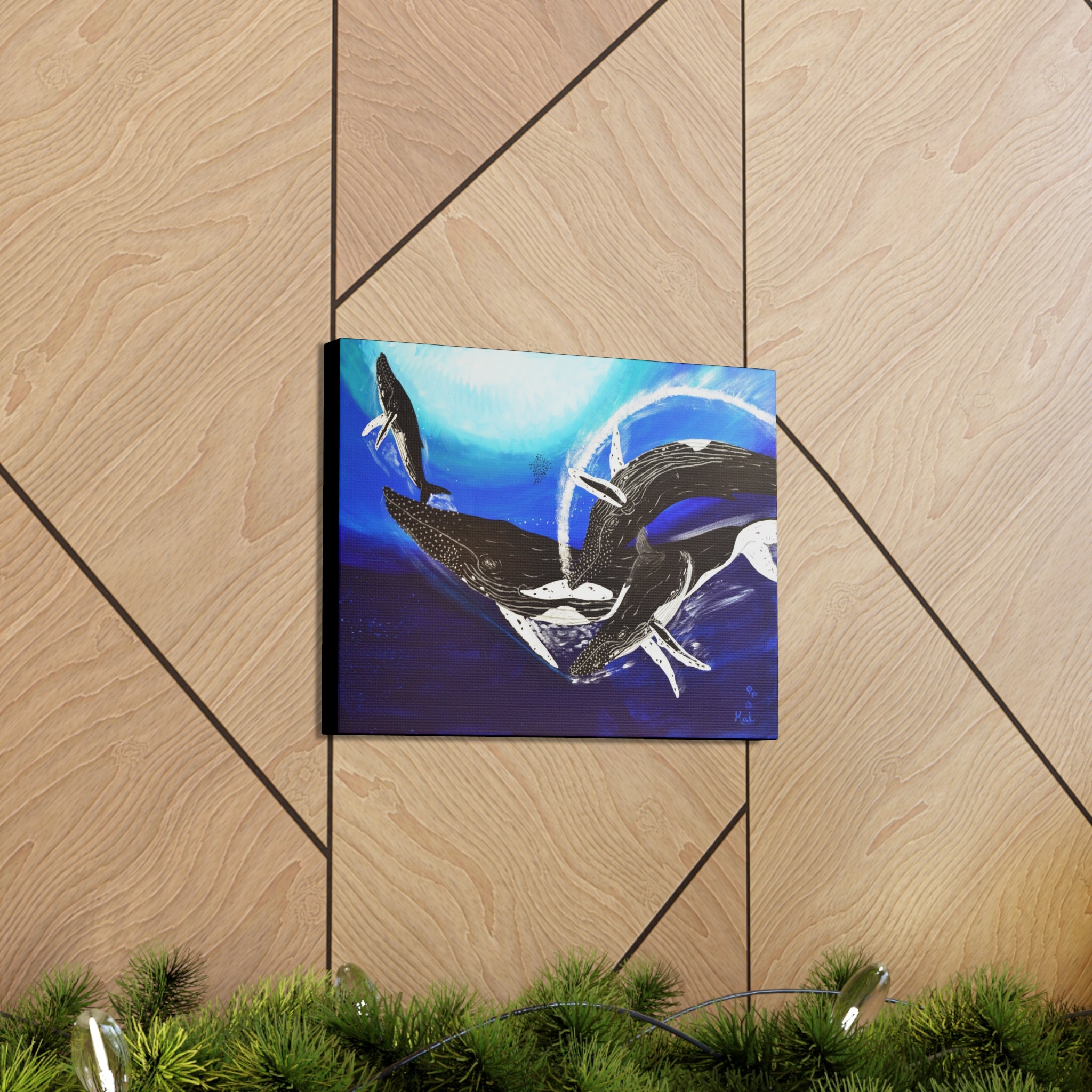 "Humpback Whales" By Kai Gentile Reproduced On Gallery Wrapped Canvas